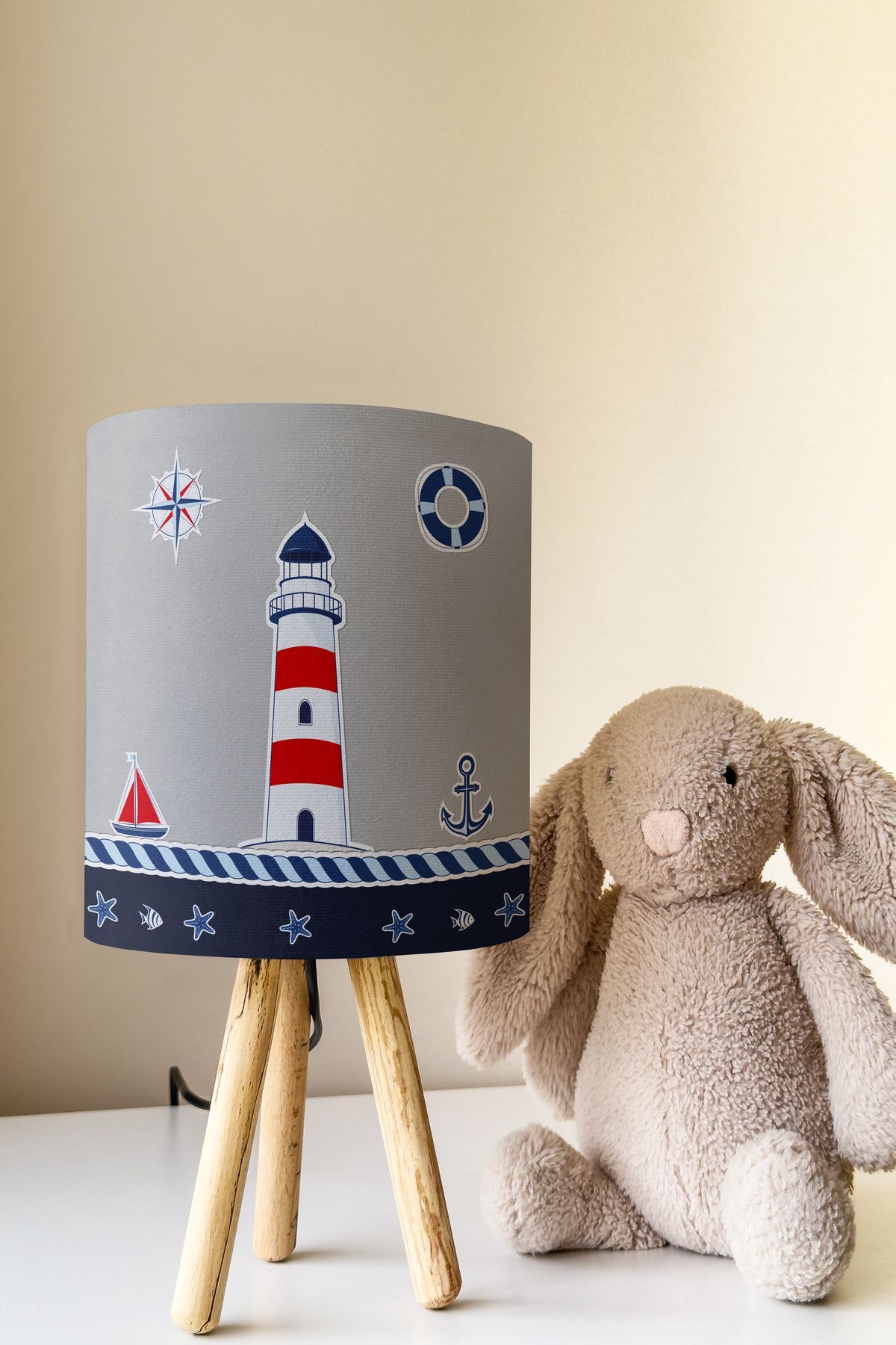 Sailor Sailor Nursery Lampshade Table LampTLAB-089