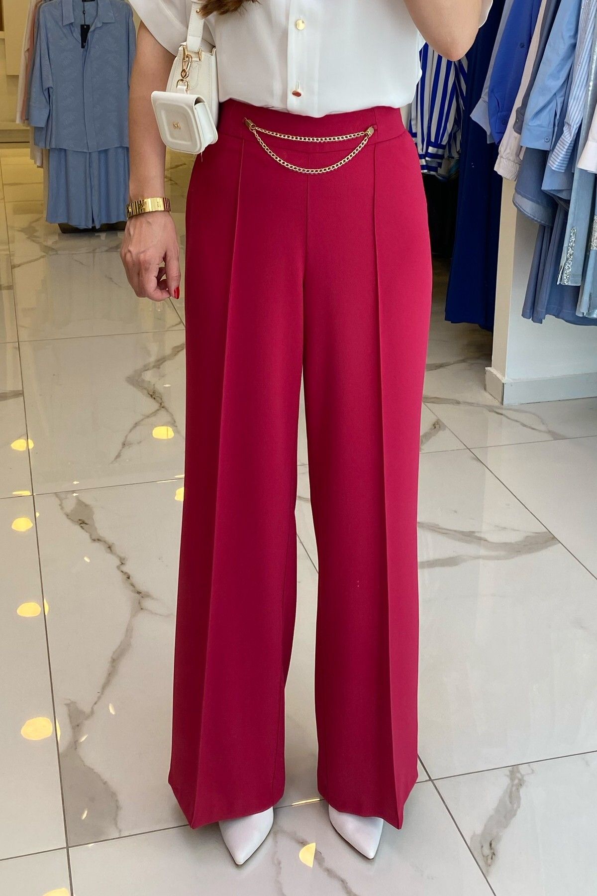 شلوار صورتی زنانه لباس MI FUCHSIA CHAIN فراوان اورجینال Vosse