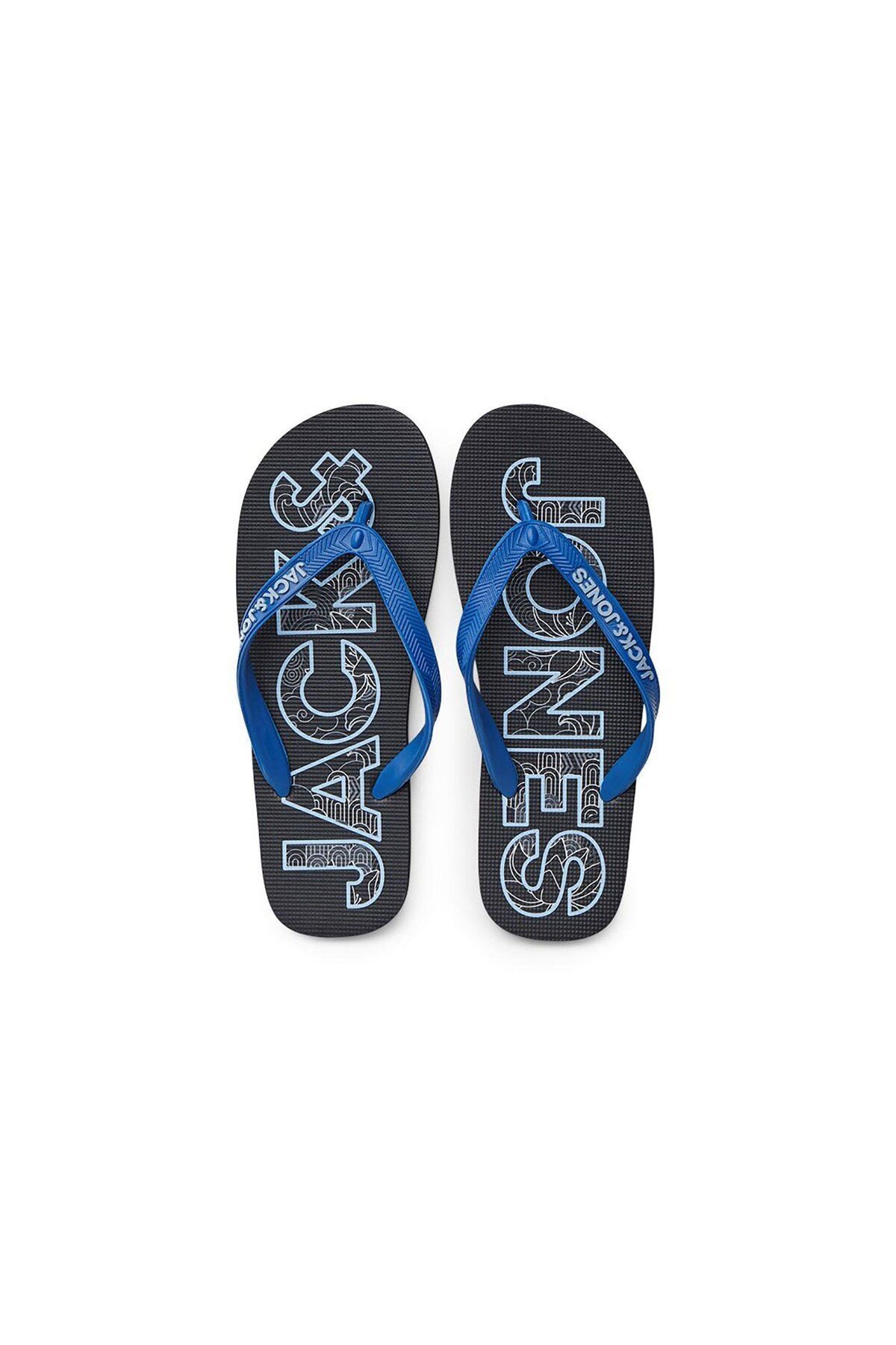 Jack & Jones Flip Flops Pentru Bărbați - Flip-flops Jfwlogo Cu Imprimeu Palmier Masculin - 44-45