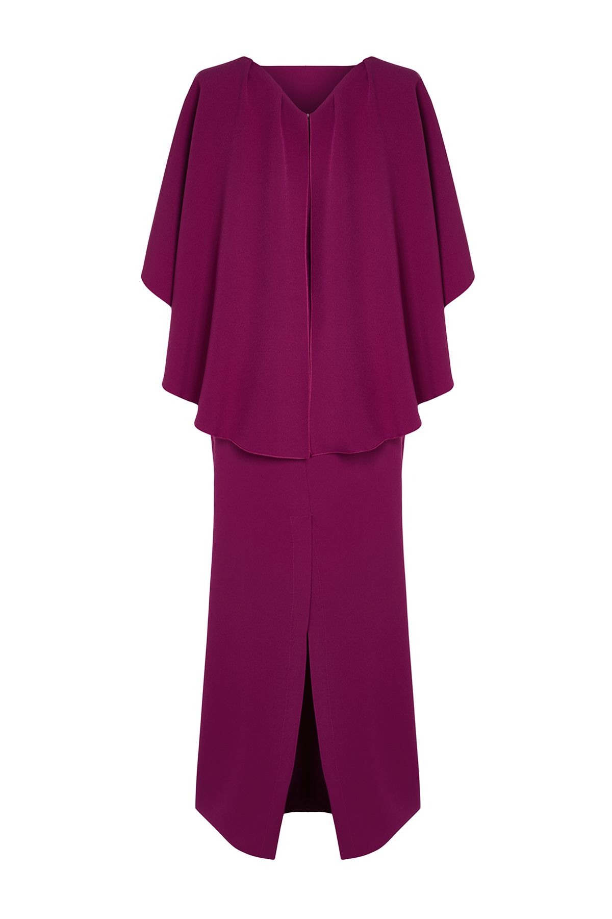 Trendyol Collection-Rochie de Seara Tesuta Mov - Rochie de absolvire TPRSS24AE00032 7