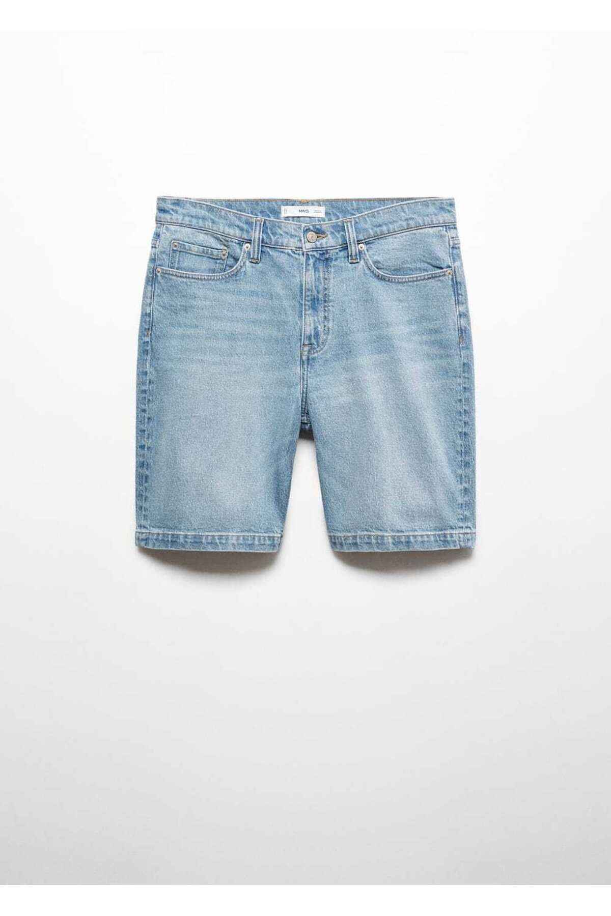 MANGO Man-Regular fit denim bermuda shorts 3