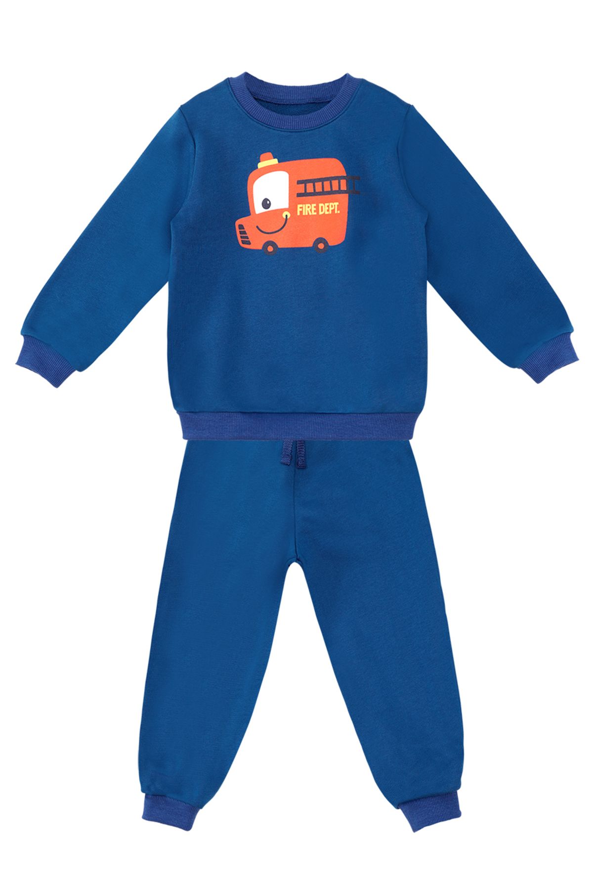 Denokids Firefighter Baby Boy Темно-синий спортивный костюм CFF-23S1-113