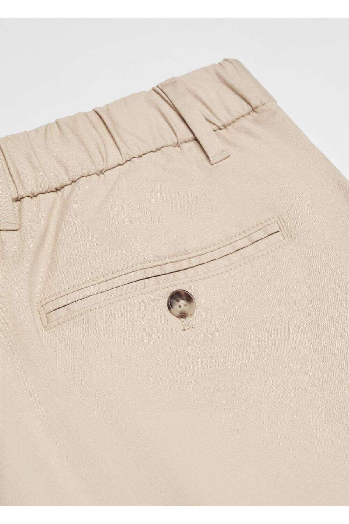 شلوار مردانه بژ منگوMANGO Man | 67085977 اورجینال - تصویر 6