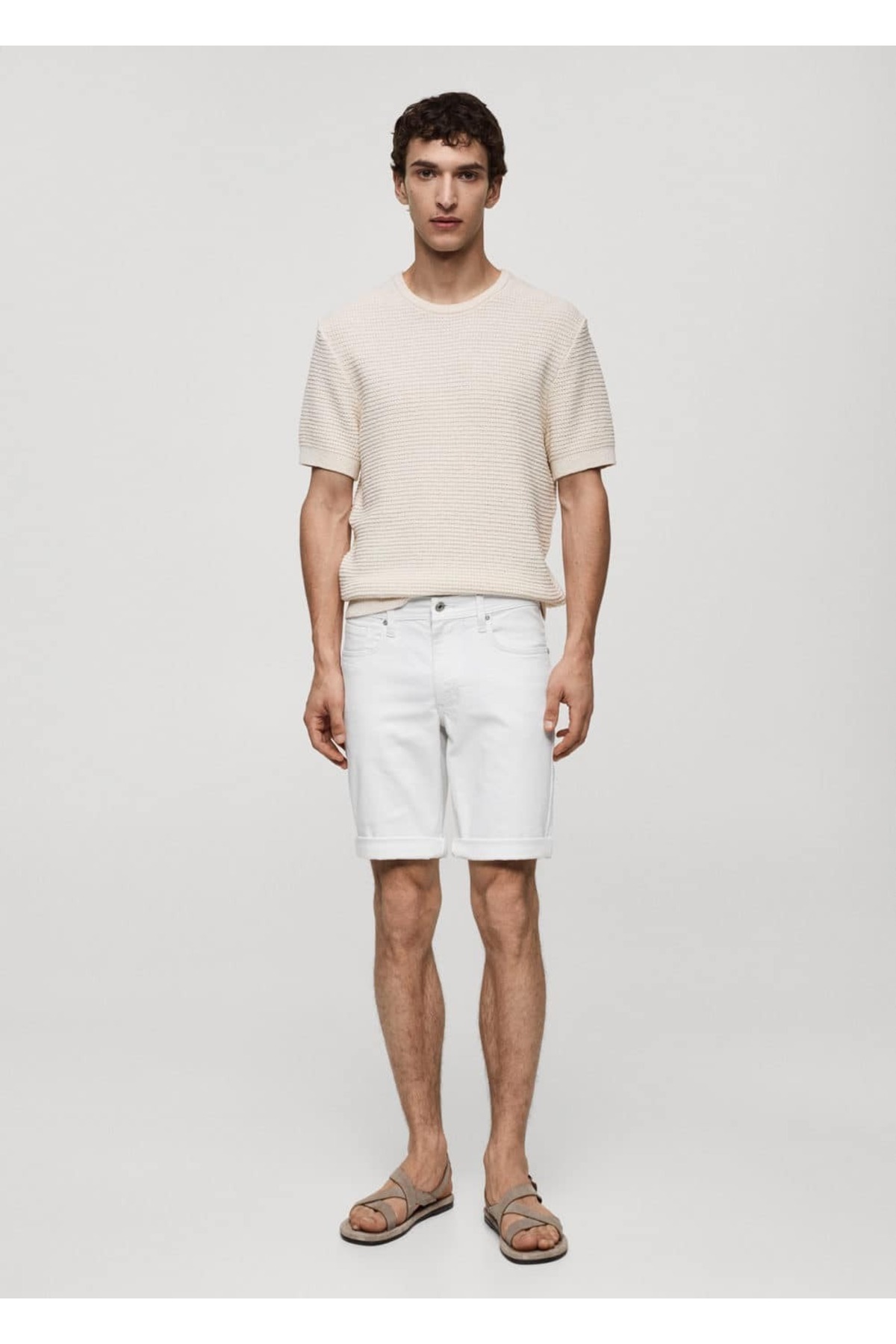 شلوار مردانه آبی منگوMANGO Man | 67057690 اورجینال - تصویر 2