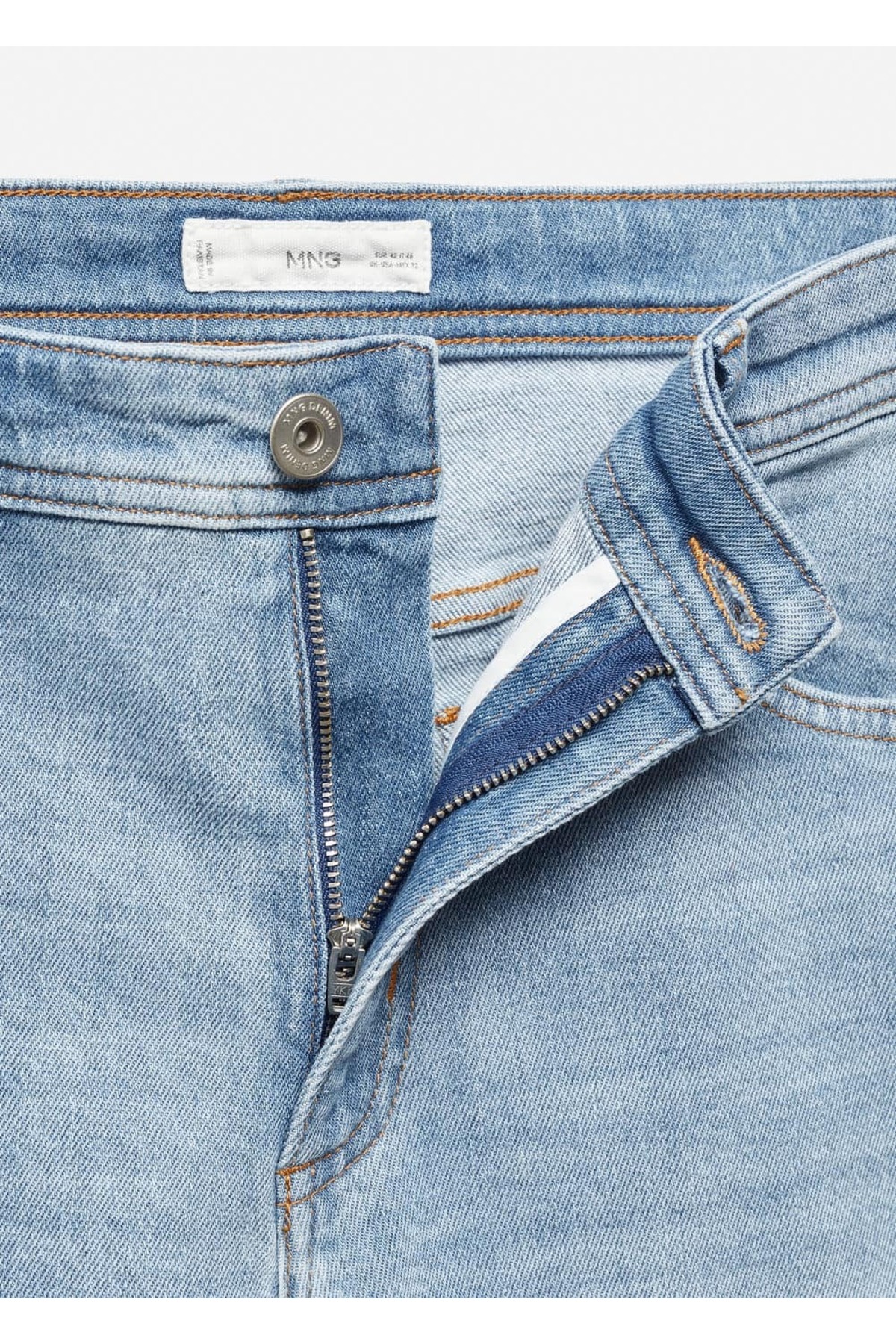 شلوار مردانه آبی منگوMANGO Man | 67065978 اورجینال - تصویر 6