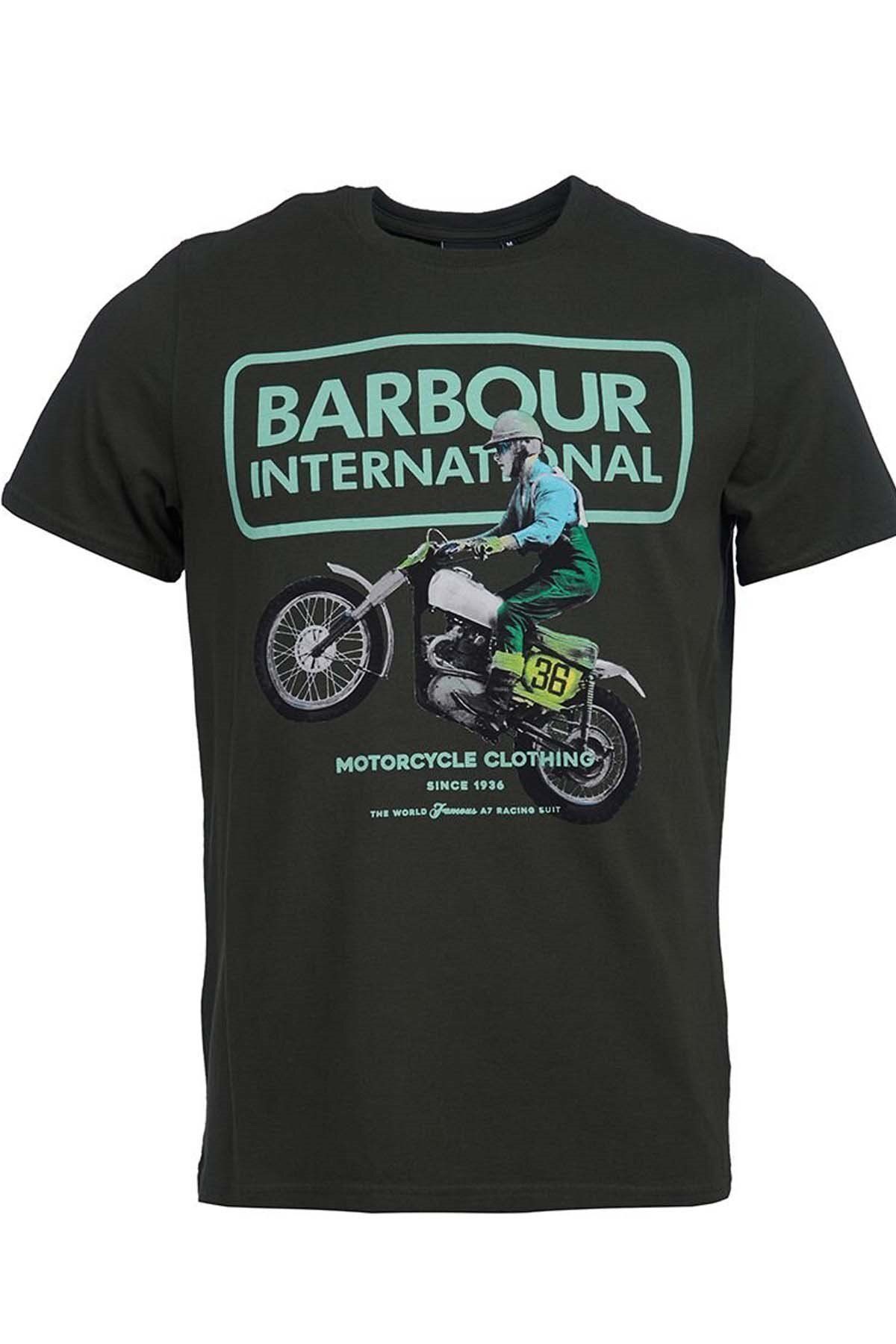 تی شرت سبز مردانه B.int. Archive Comp Gn43 جنگل Barbour