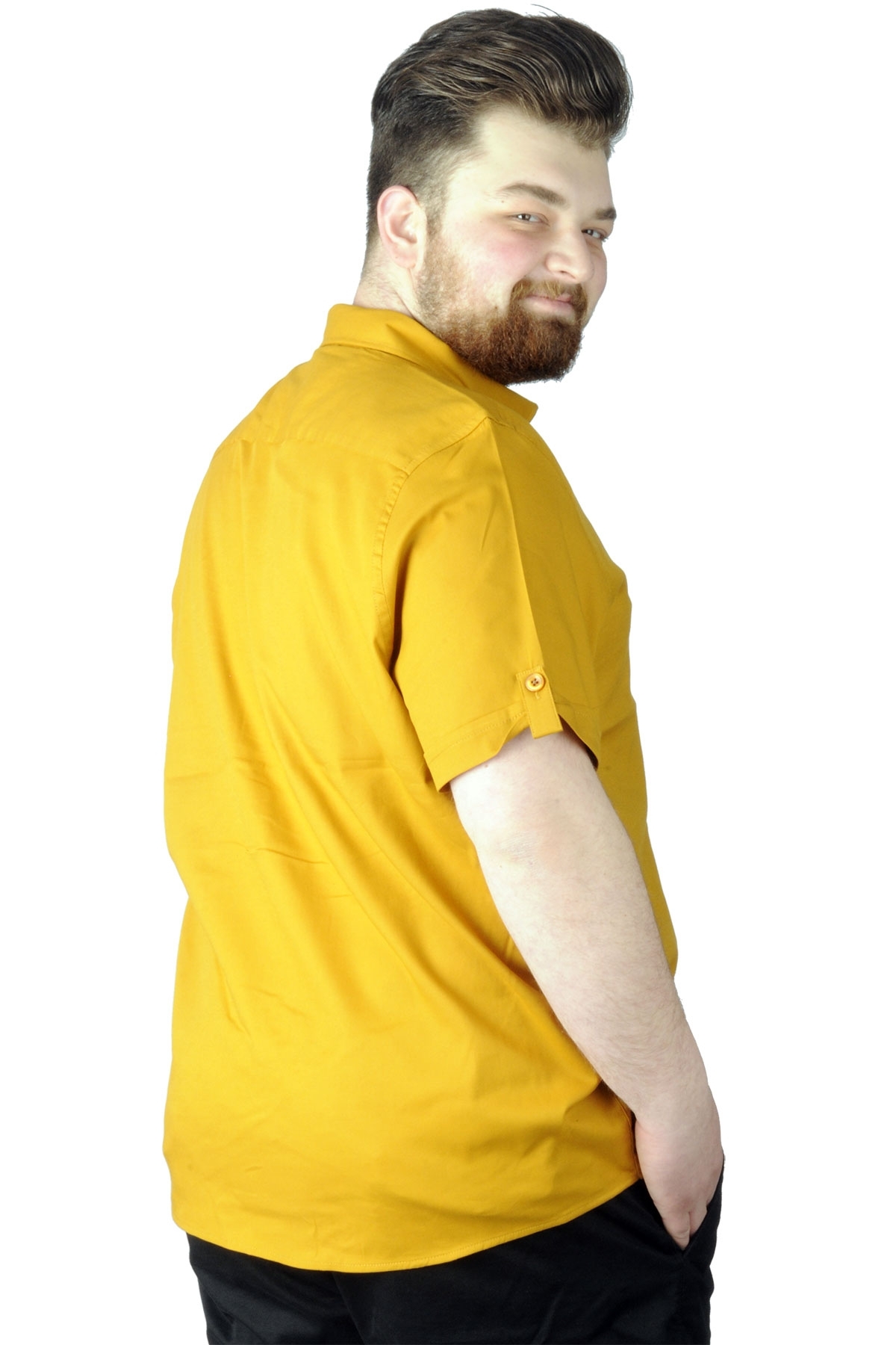 پیراهن مردانه زرد Modexl | 22365 اورجینال - تصویر 2