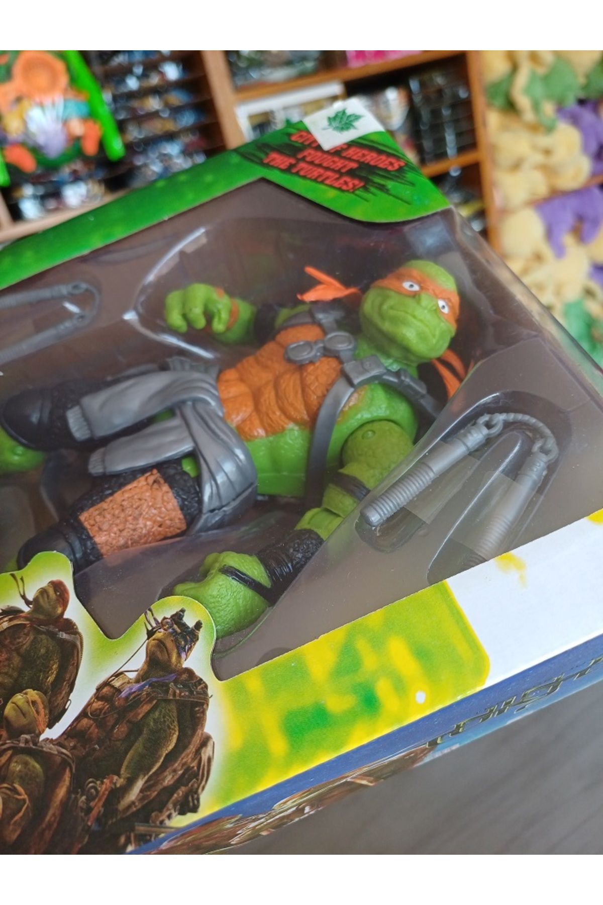 Ninja Kaplumbağalar-Michelangelo Ninja Turtle Large Toy - Unbreakable Figure Nunçaku 3