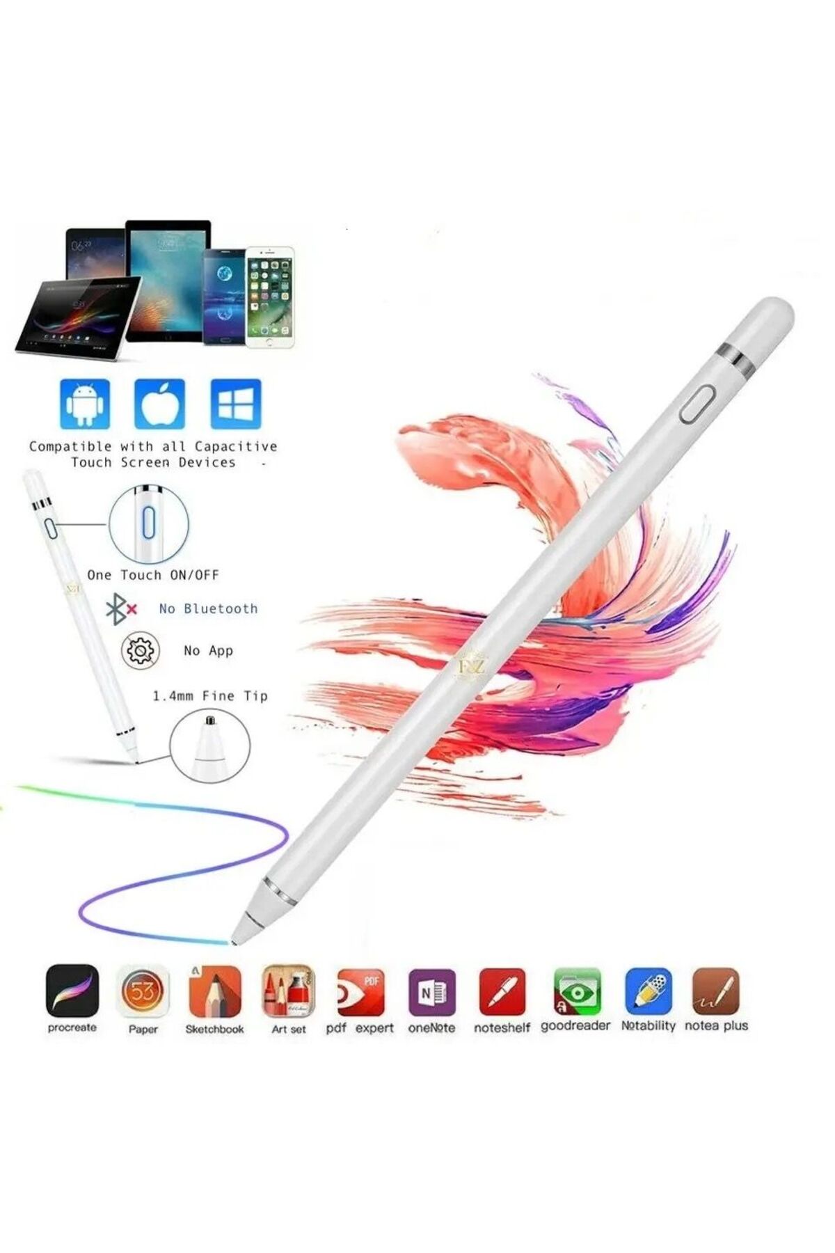 EHZ TEKNOLOJİ için jenerik Stylus kalem/kalem (iPad Air Pro Mini iPhone),Android ve Windows ekran