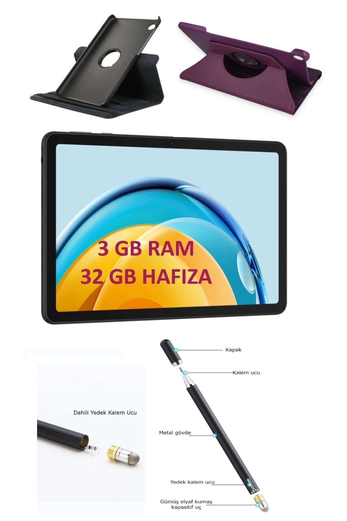 Huawei Matepad Se 3 / 32 Gb Tablet Mot Acsesuar 360 Kılıf Kalem Uyumlu