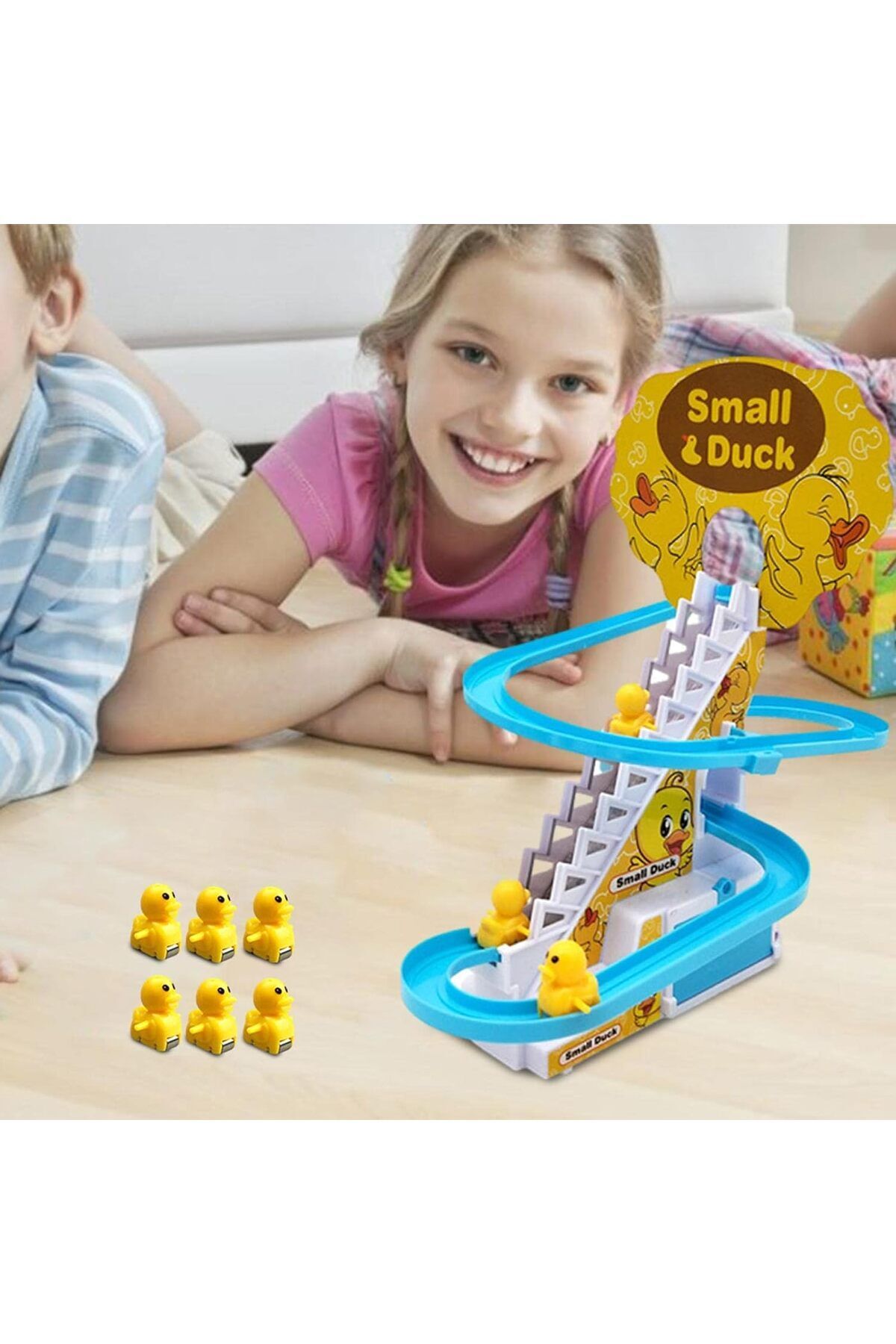9 Ördekli Ördek Dön Dolaş Işıklı Müzikli Ördekli Dön Dolaş Oyunu Merdivenden Kayan Ördekler