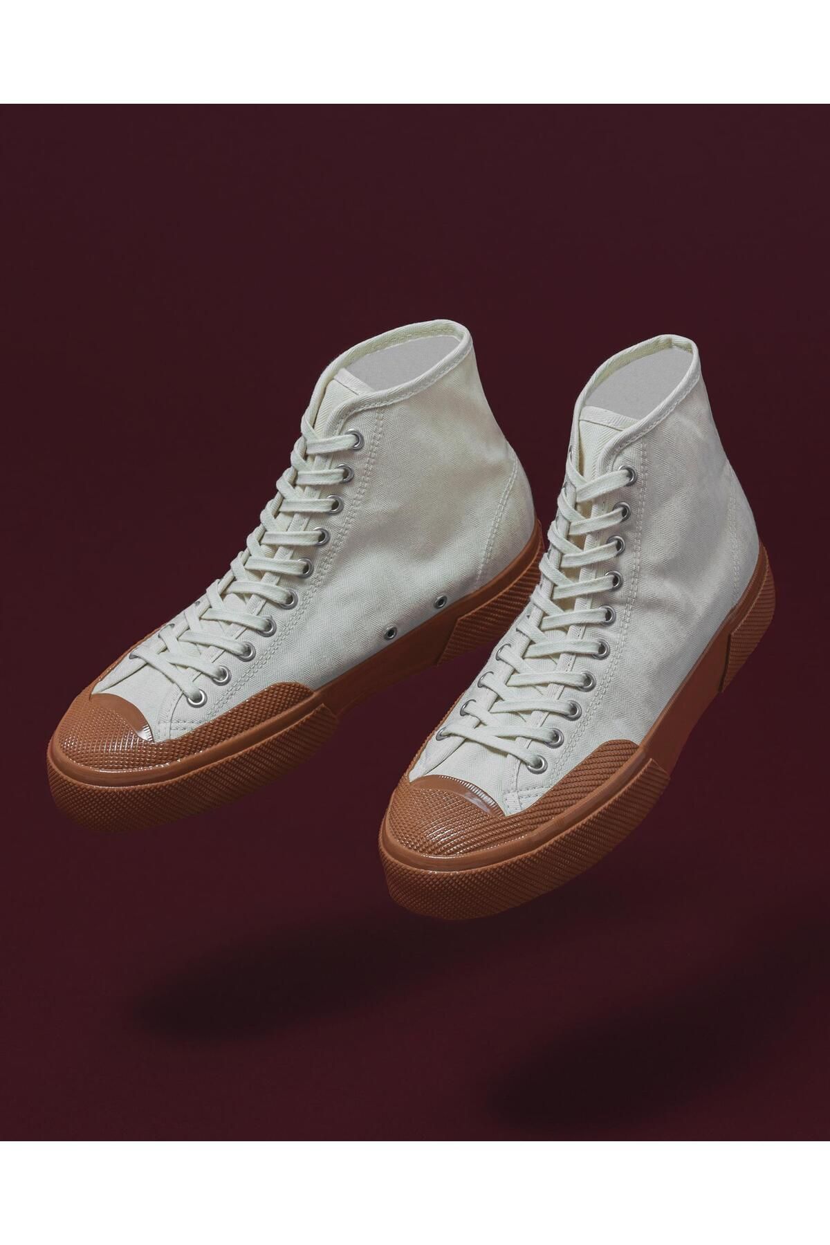 کفش کتانی بلند مردانه بژ مدل 2433 Twisted Herringbone Superga