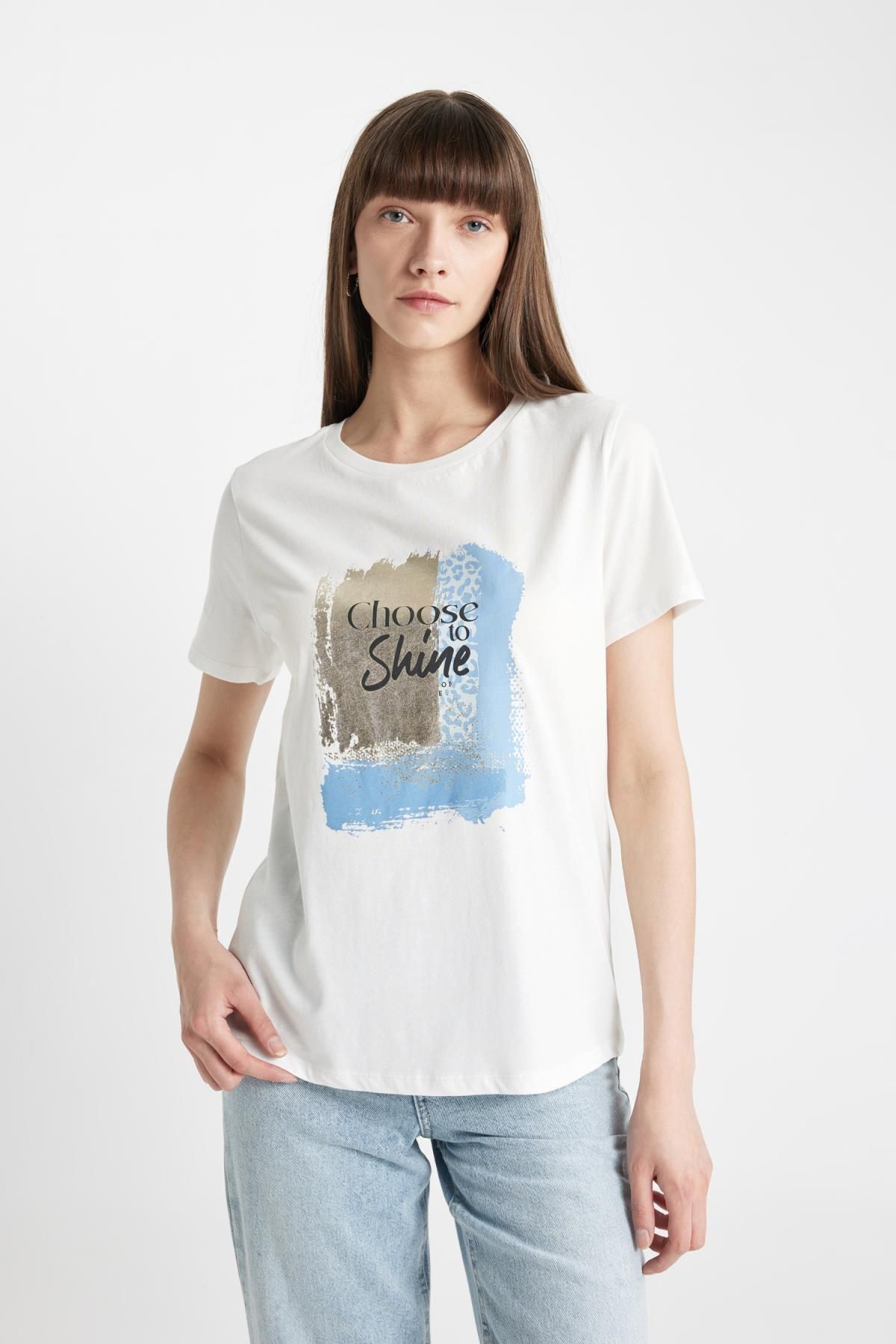 تی شرت زنانه دفاکتو | D1925AX24SM Defacto - Image 3