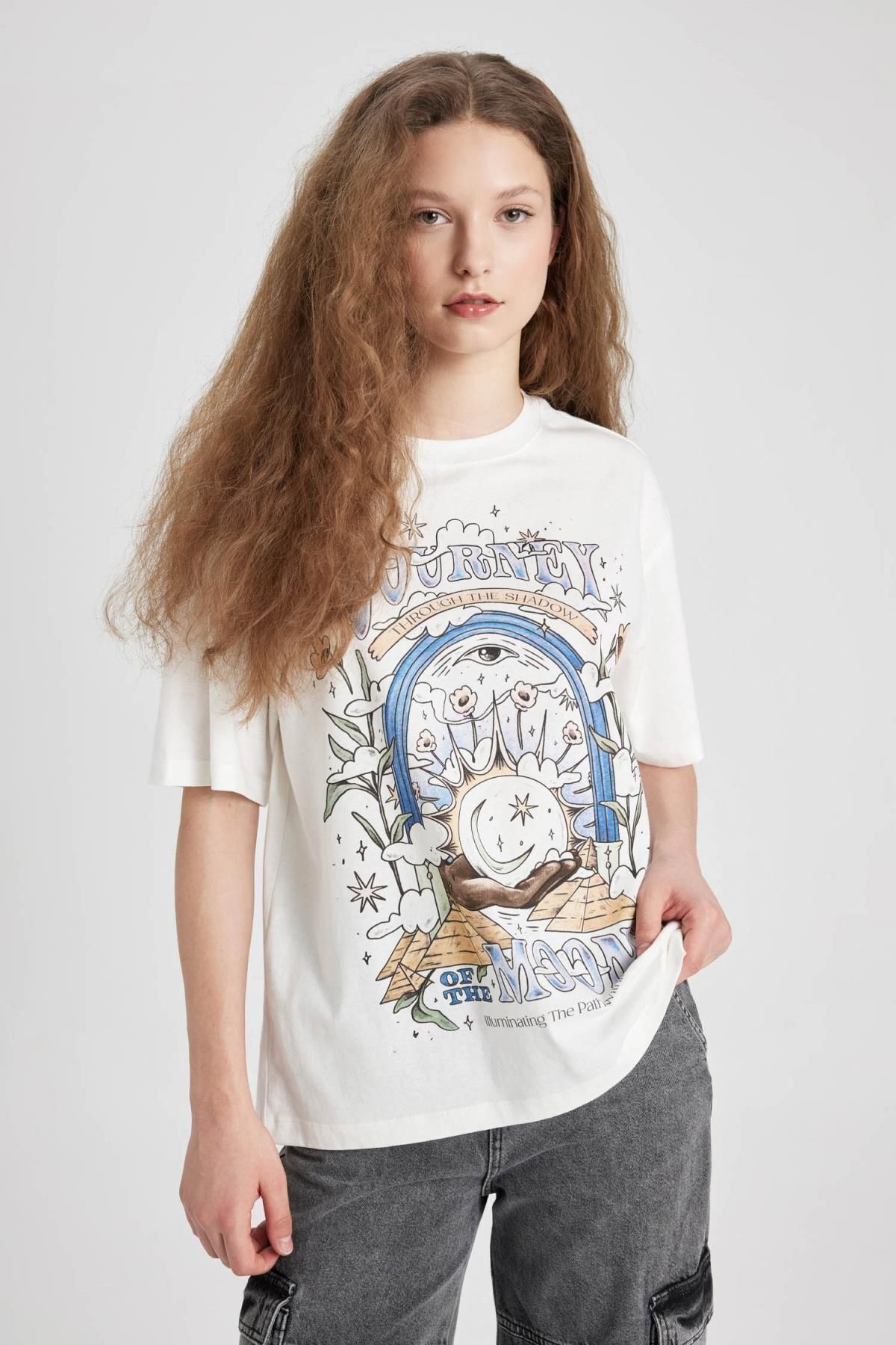 تی شرت زنانه دفاکتو | C5956AX24SM Defacto - Image 4