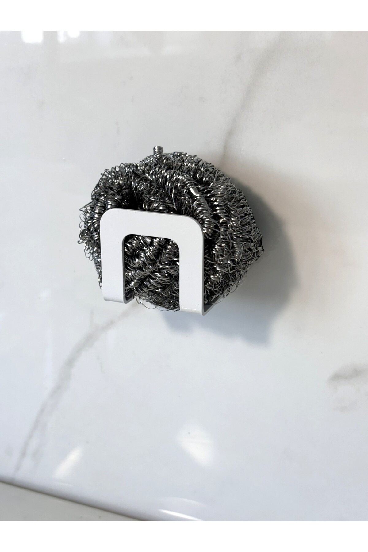 VELUX HOME Ömür Boyu Paslanmaz Beyaz Çok Amaçlı Bulaşık Süngeri Teli Ve Lif Tutucu Banyo Mutfak Organizer