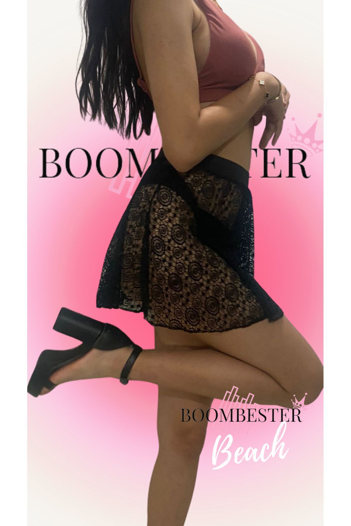 BoomBester Kadın Dantel Detaylı Transparan Etek Plaj Eteği Pareo