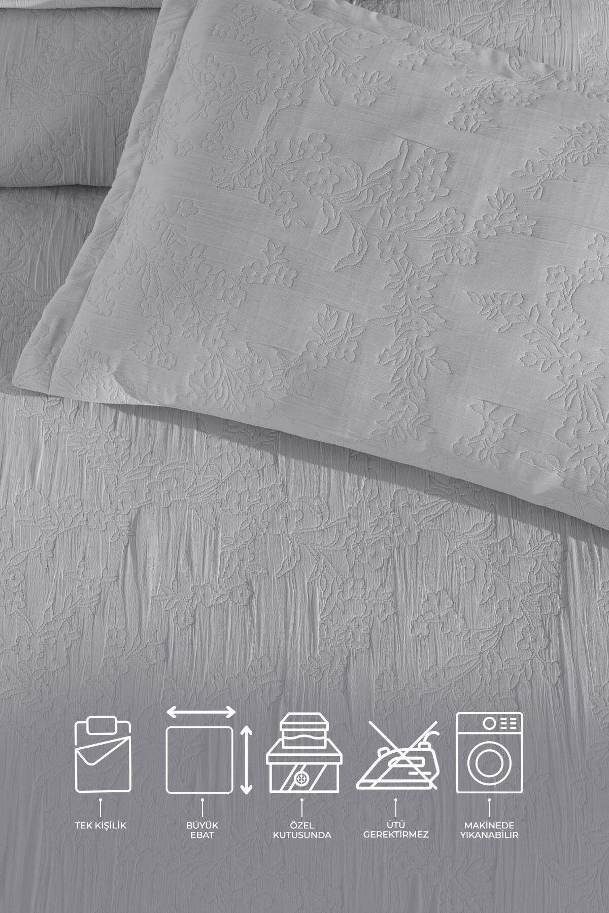 Elart-Gray Double Nice Bedspread 3