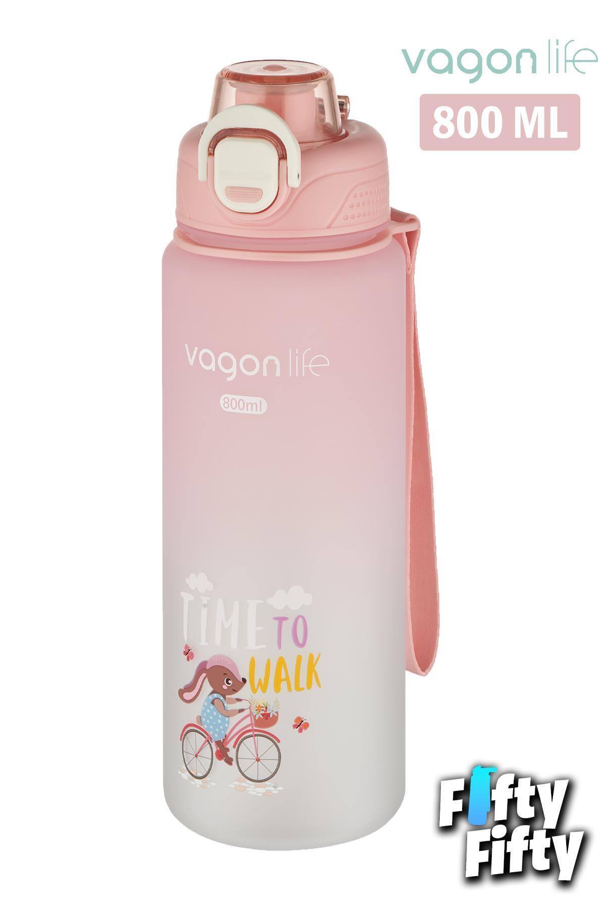 Vagonlife 800 ml Figürlü Su Matarası Çift Kullanım Pipetli Ve Rahat İçim Sticker Hediyeli-FFVGN-2352