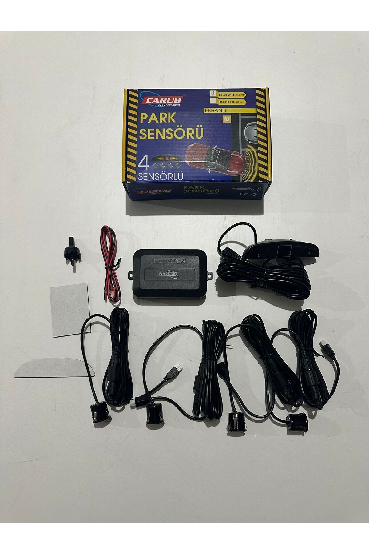 Carub Park Sensörü Siyah 18.5 mm Ekranlı