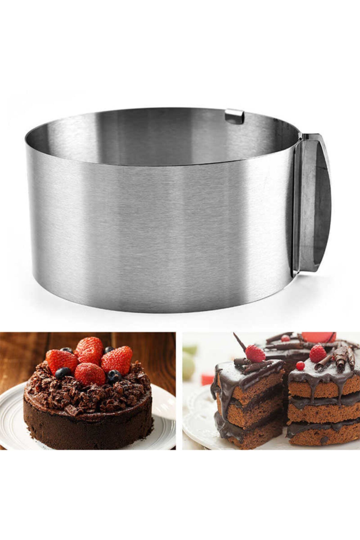 ly Round Adjustable Cake Cake Sponge Cake Mold Circle 10x30cm Trendyol
