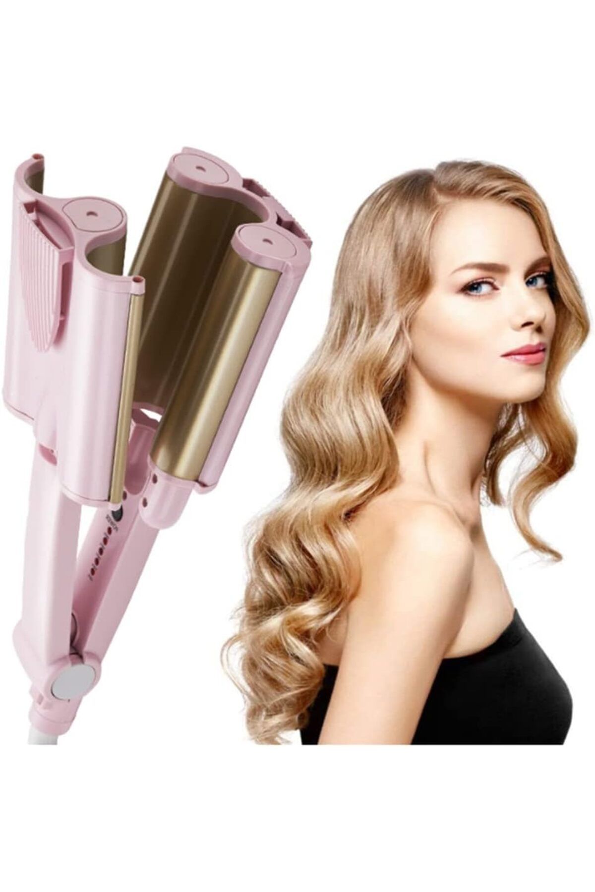DEMPOWER-3 Barrel Curling Iron Hair Waver - Triple Barrel Hair Curler and Beach Waves Curling Wand 1
