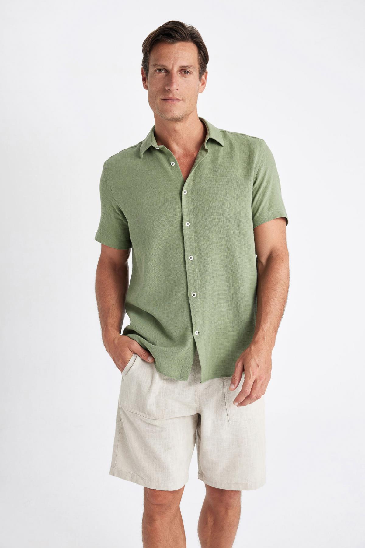 پیراهن مردانه دفاکتو | D2924AX24SM Defacto - Image 6