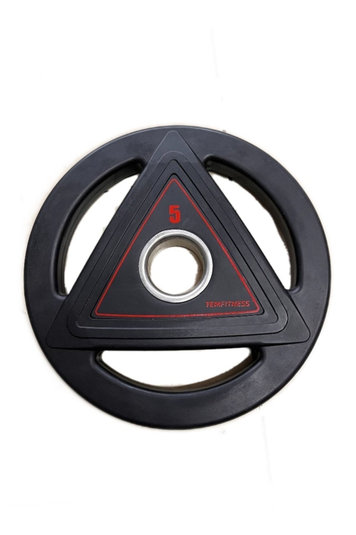 TEMFITNESS Kauçuk Kaplı Olimpik Flanş Ağırlık Plakası 5 Kg