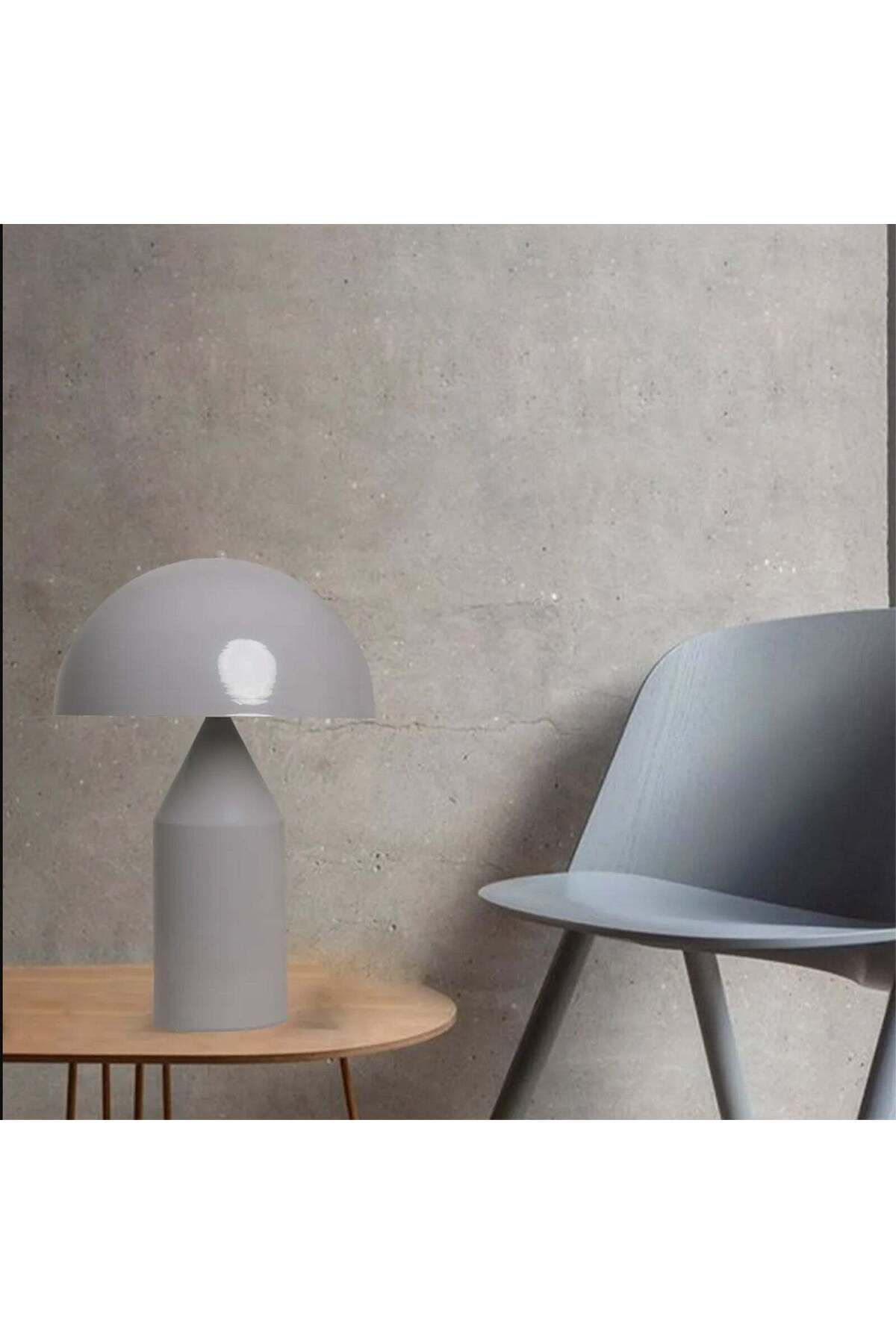 Bamyum-Lipeo Tischlampe Grün 30cm, Pilzlampe, Metalllampe, Grau 4