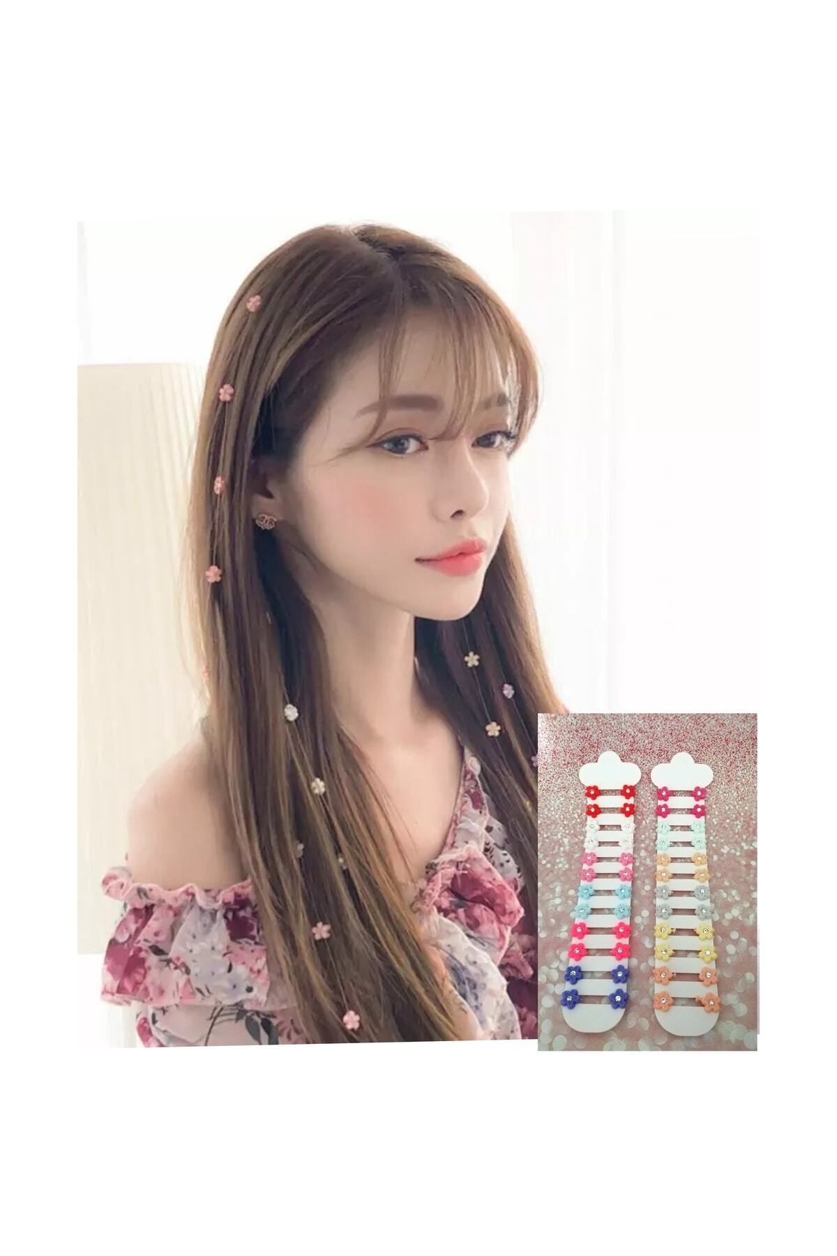 GÜLPEŞE 48 Adet Saç Örgü Süsü Saç Boncuğu Pastel - Renkli