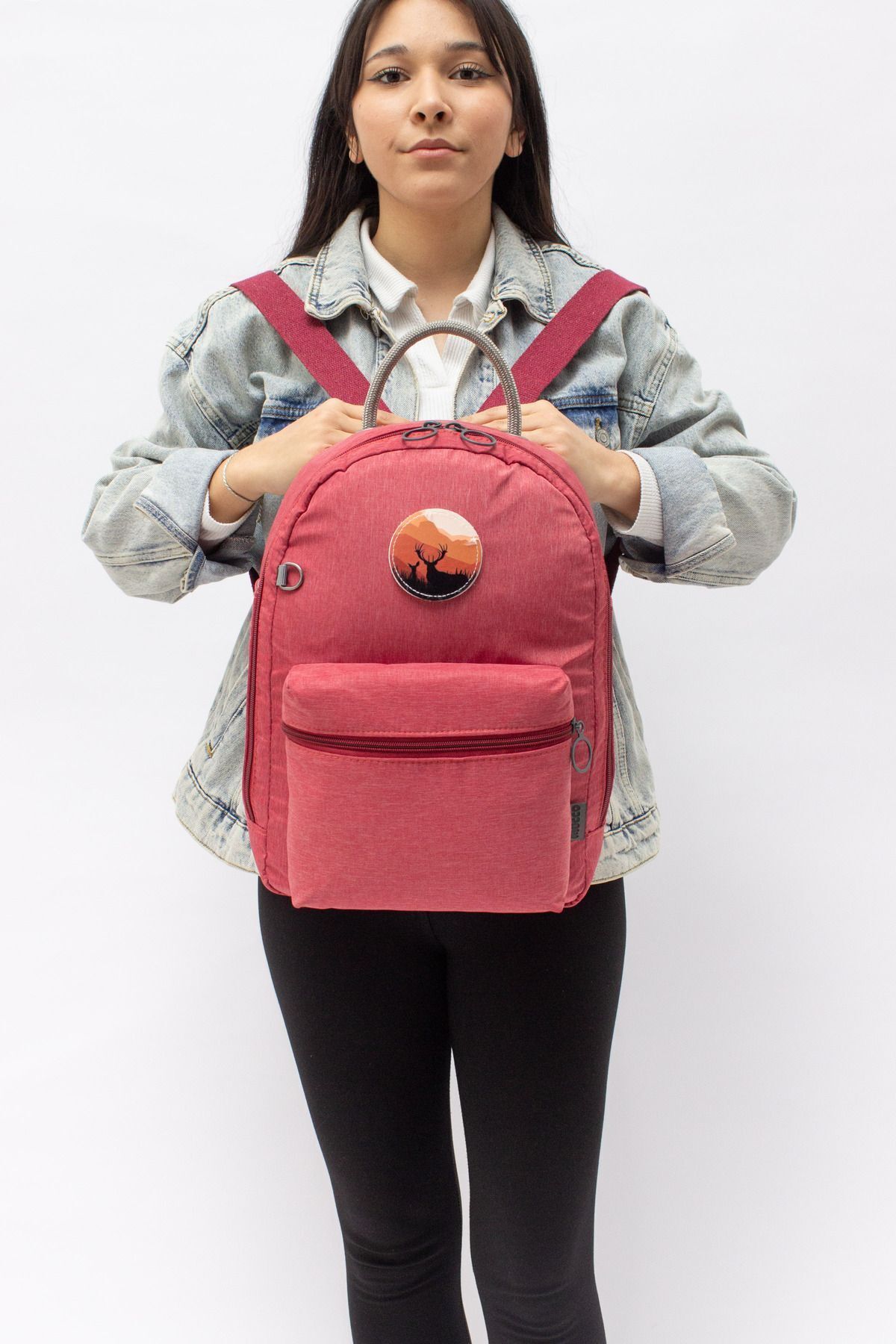 کوله پشتی زنانه قرمز MUCCO | MUCCO-32500 اورجینال - تصویر 6