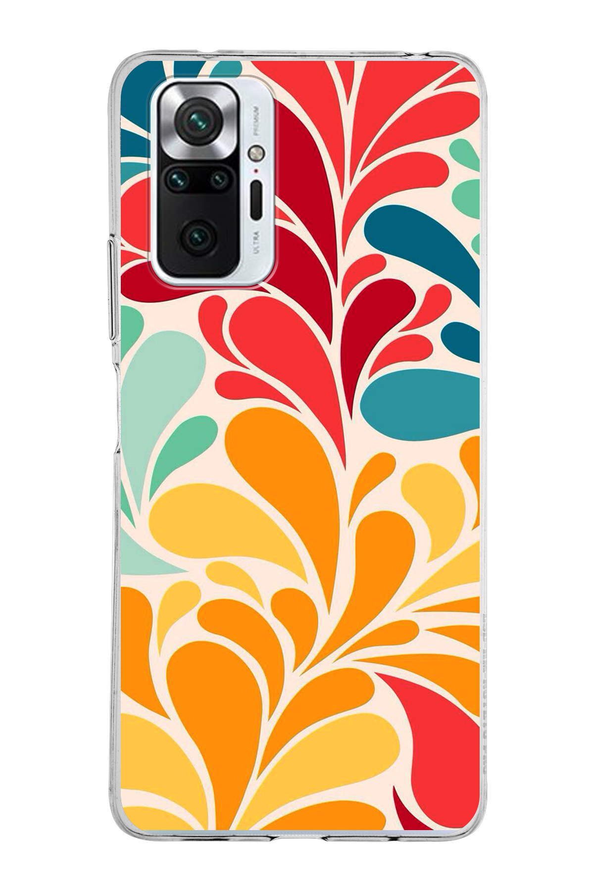 Xiaomi Redmi Note 10 Pro ile Uyumlu 1mm Slim Fit Retro Renkler 5 Baskılı Şeffaf Kılıf