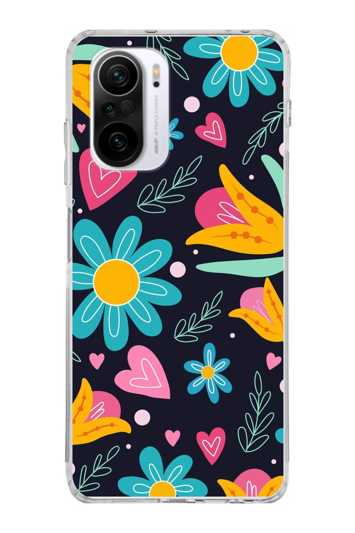 Xiaomi Redmi K40 ile Uyumlu 1mm Slim Fit Retro Renkler 1 Baskılı Şeffaf Kılıf