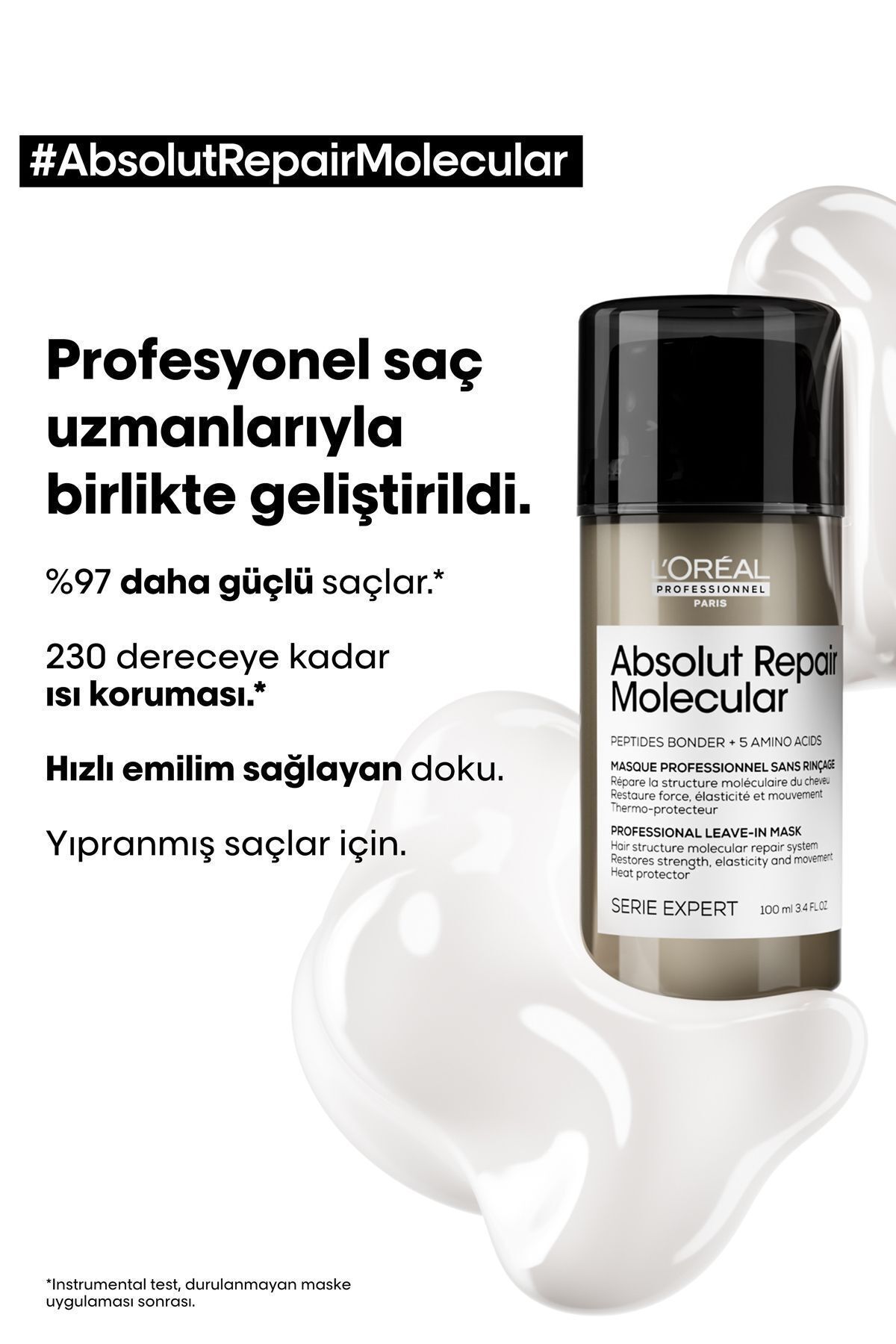ماسک مو مردانه و زنانه SERIE EXPERT ABSOLUT MOLECULAR همه موهای فرسوده نیست L'oreal Professionnel