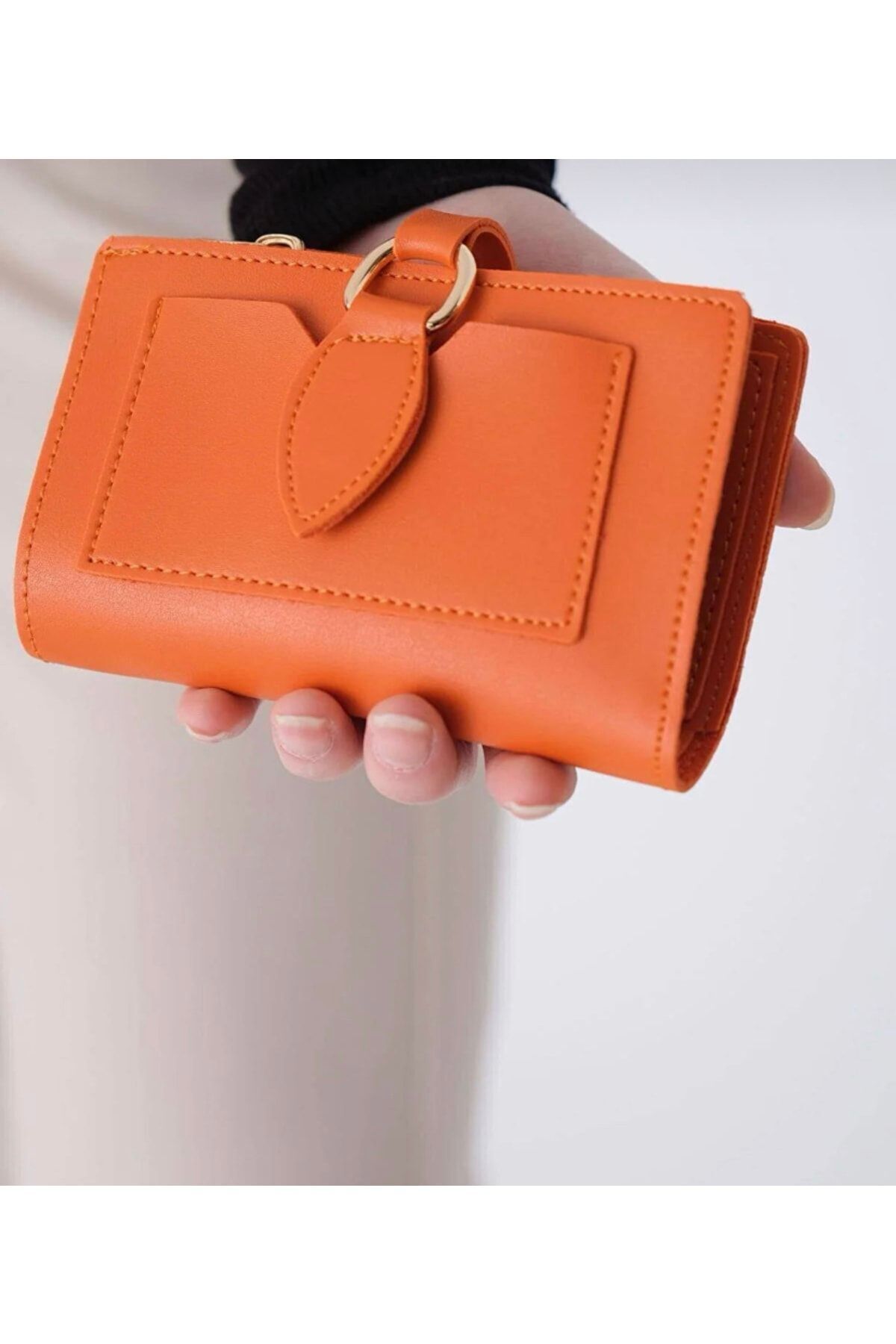 portefeuille orange pour femmes