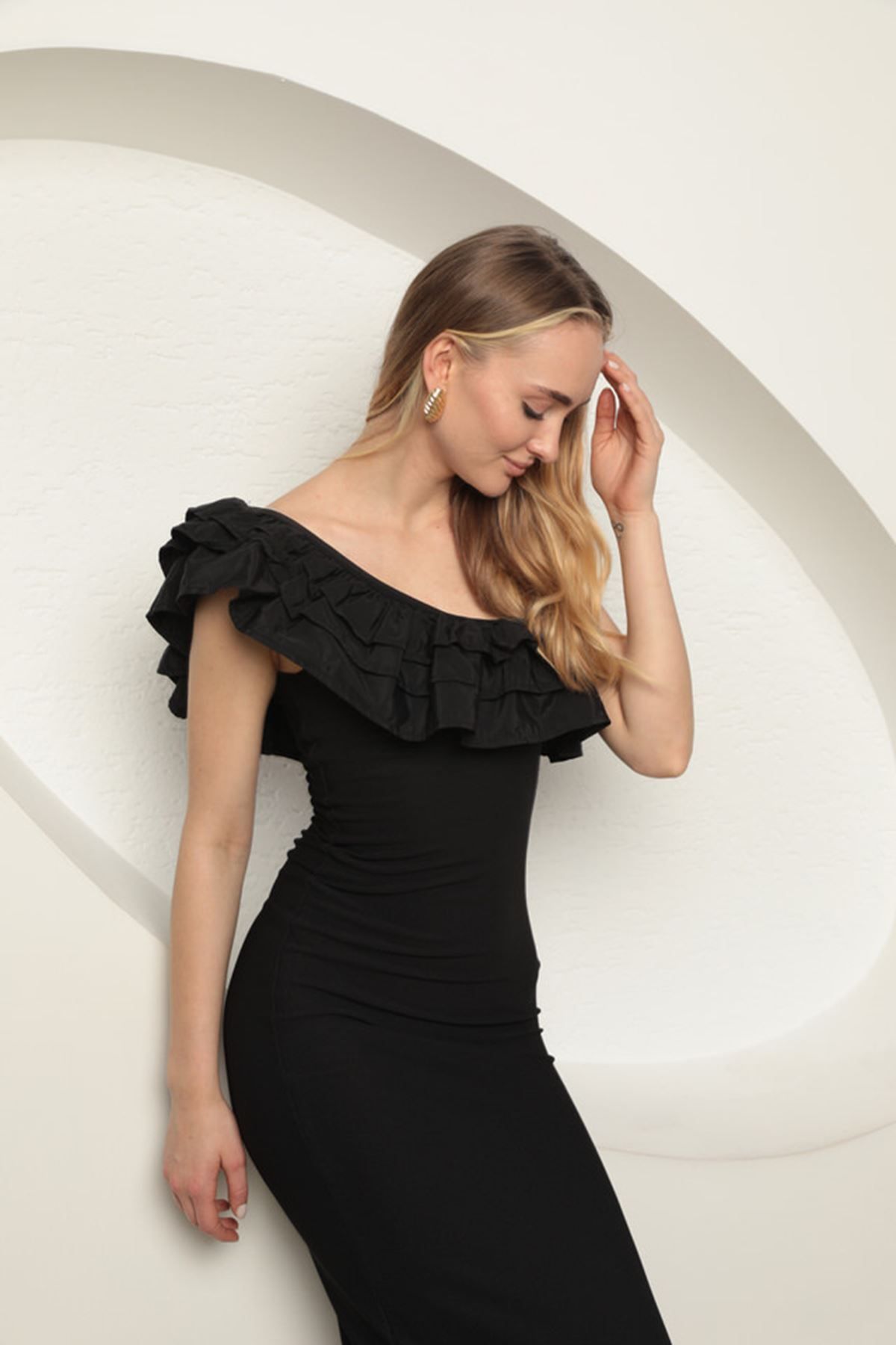 Veform-Rochie lungă pentru femei cu un singur umăr - KKTS3011 3