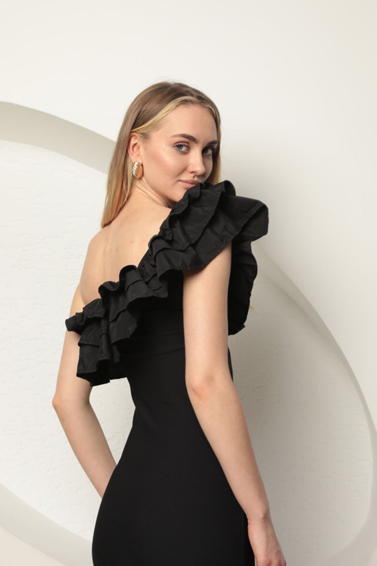 Veform-Rochie lungă pentru femei cu un singur umăr - KKTS3011 5