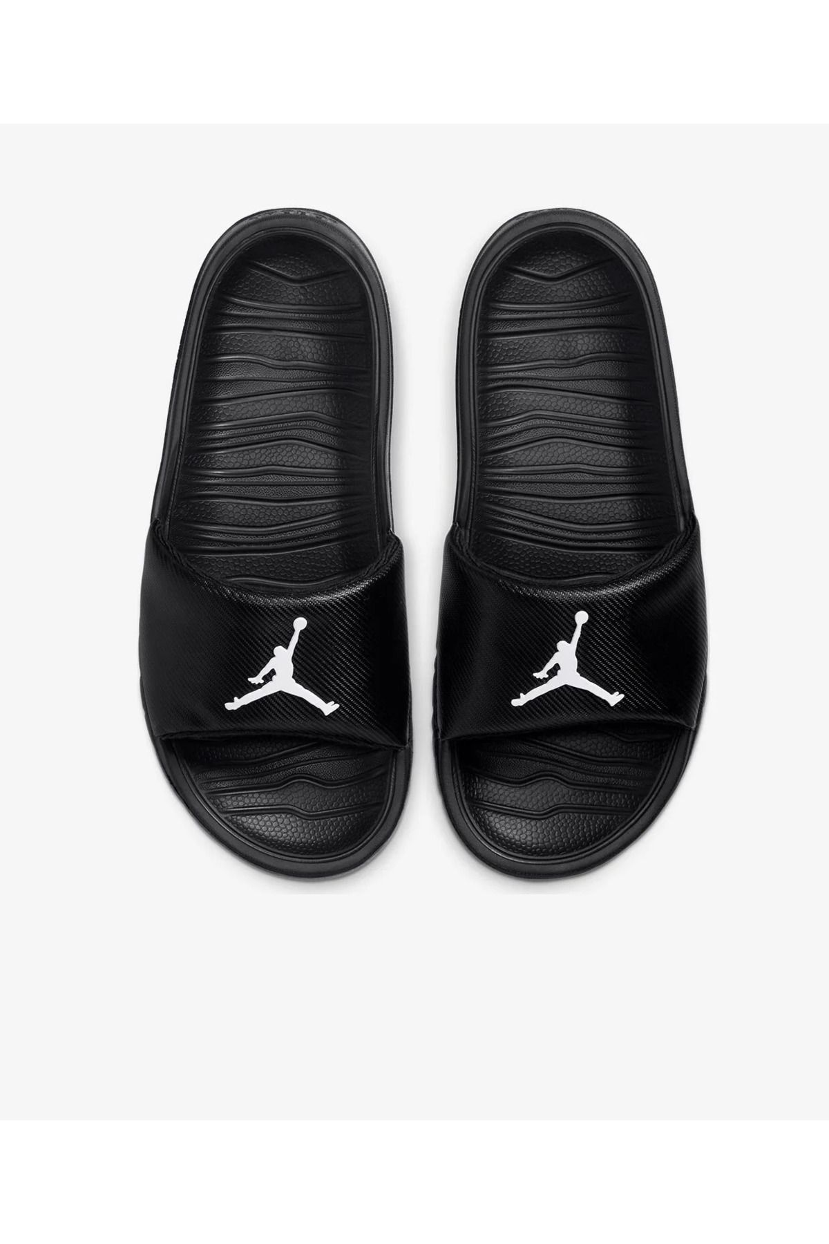 All black jordan slides 2025