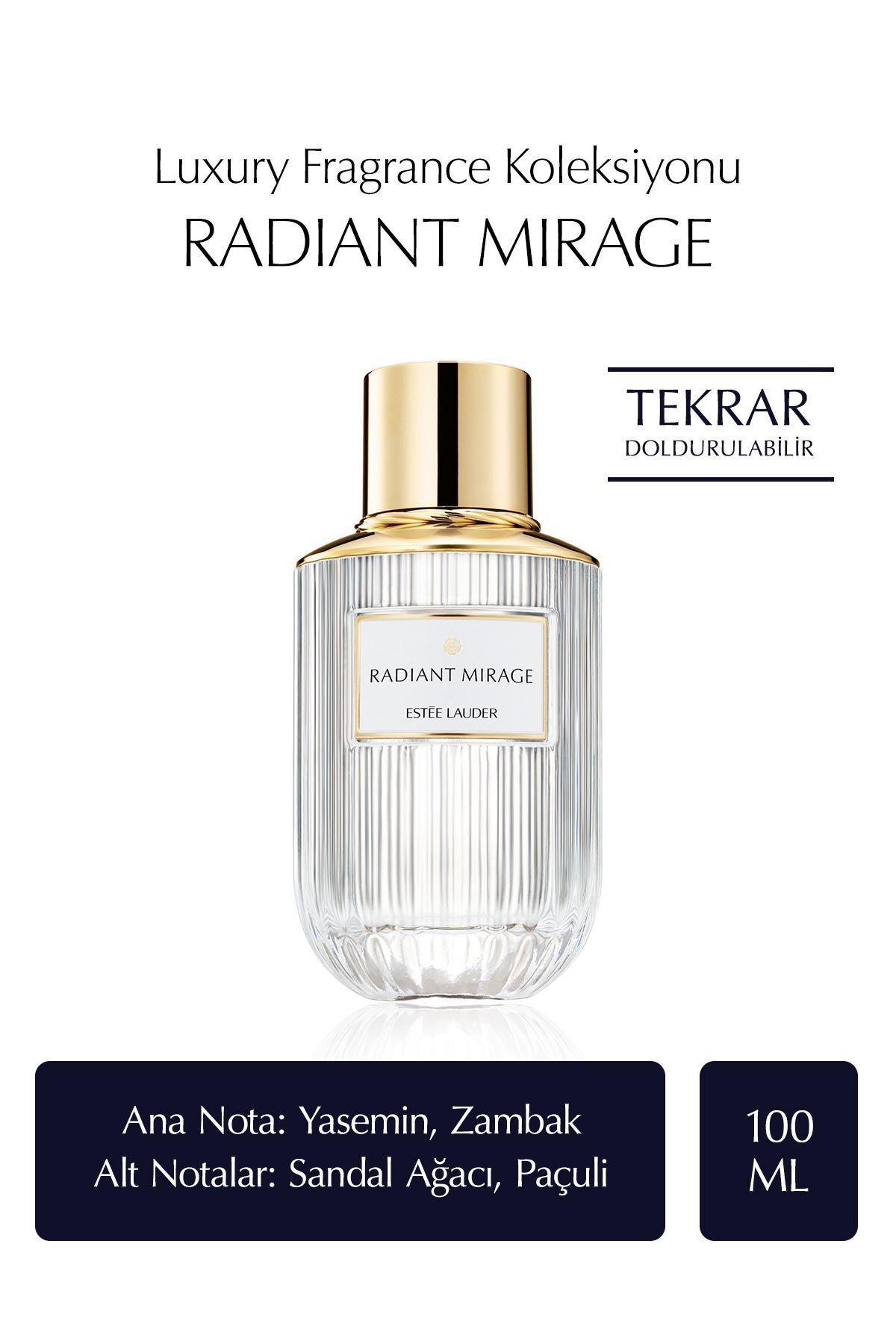 عطر زنانه Radiant Mirage EDP، 100ml - مجموعه عطرهای لوکس (بطری قابل شارژ) Estee Lauder