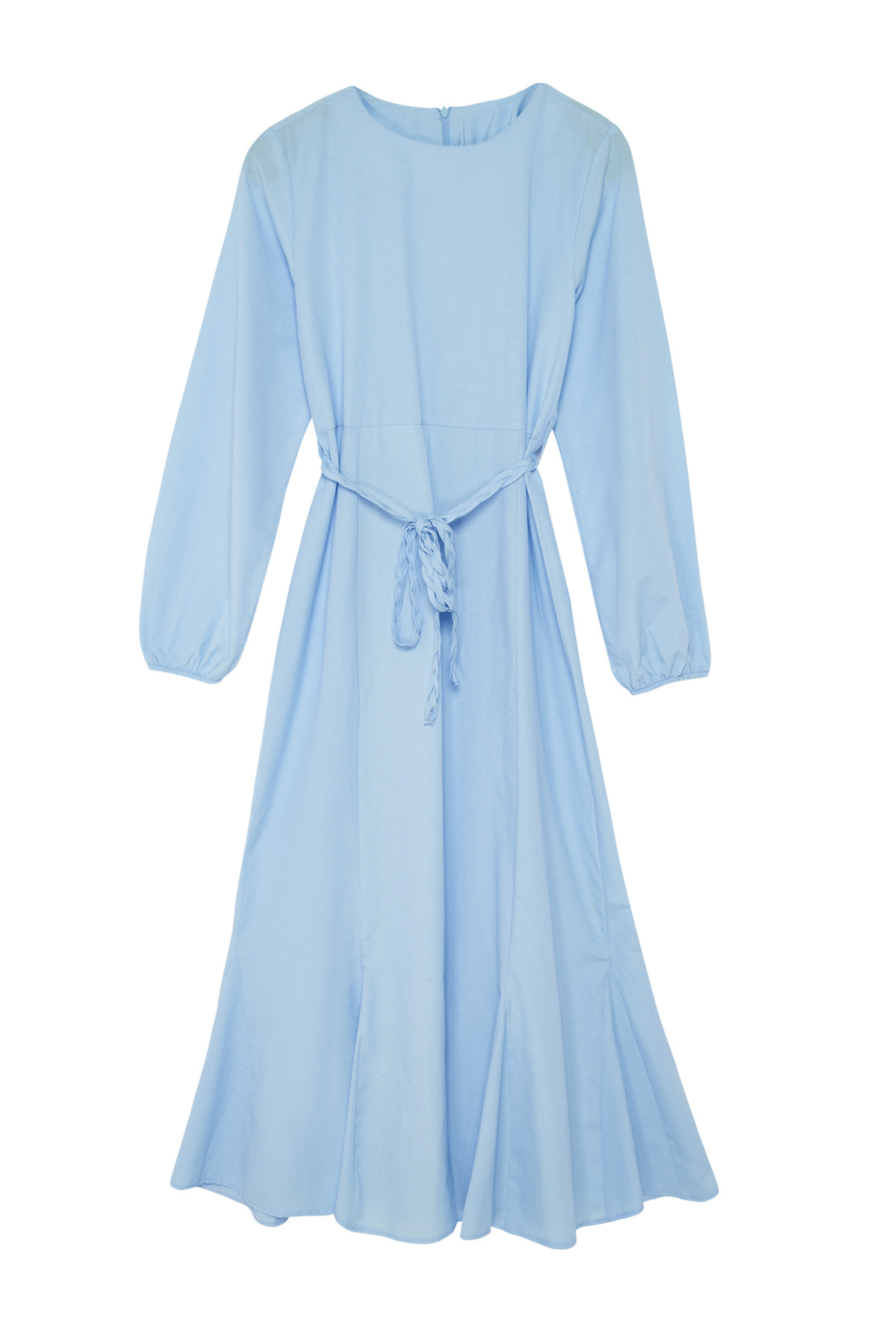 Trendyol Modest-Синя сукня з тканої бавовни TCTSS24EB00168 6