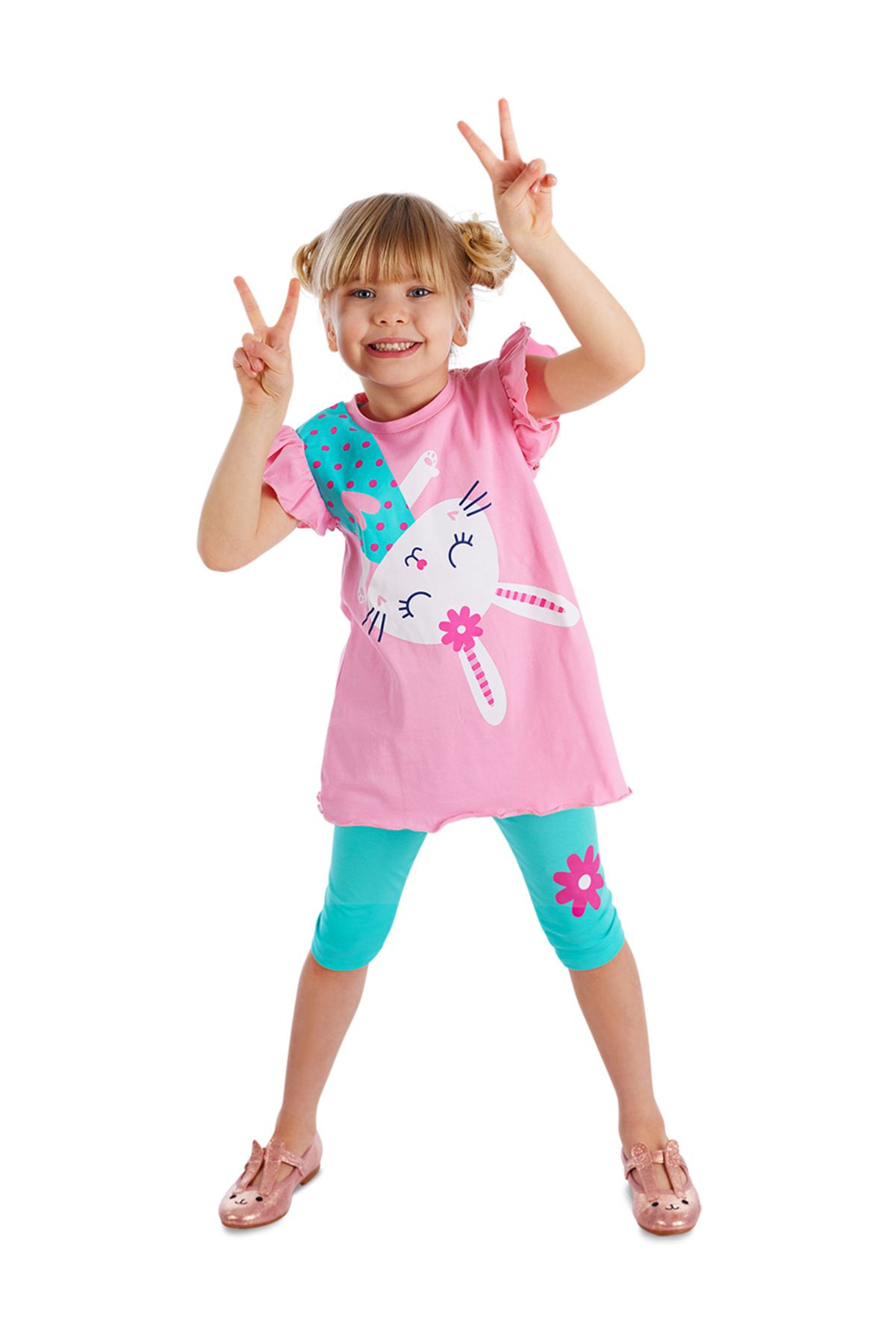 Denokids Surprise Rabbit Туника для девочек, комплект колготок CFF-21Y2-031