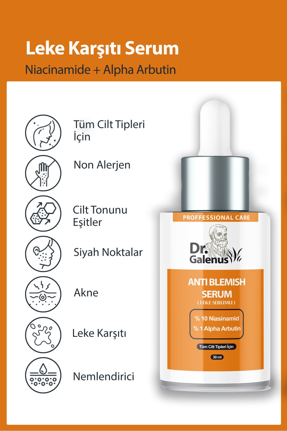 Aydınlatıcı Vitamin C Ve Koyu Leke Karşıtı Niacinamide & Arbutin Ikili Bakım Serum Seti (50 ML) — VL-0001 — تصویر 3 از 7