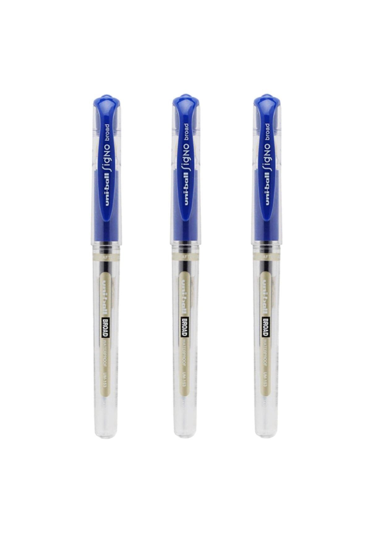 uni-ball Um-153 Signo Broad 1.0 Ручка для подписи, синяя, 3 шт. Um-153869BLUE