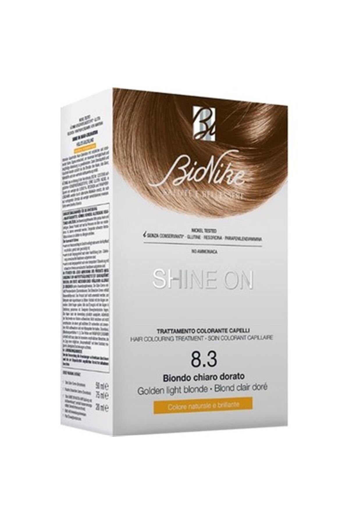 BioNike Shıne On Hair Colouring Treatment No: 8.3 Golden Lıght Blonde 8029041169158
