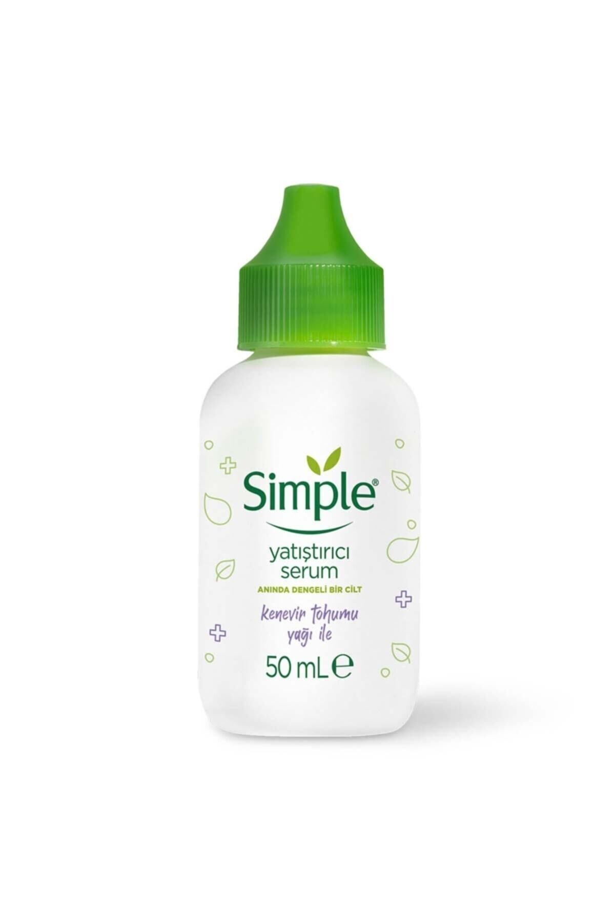 سرم تسکین دهنده پوست متعادل کننده فوری با روغن دانه کنف 50 میلی لیتر Simple