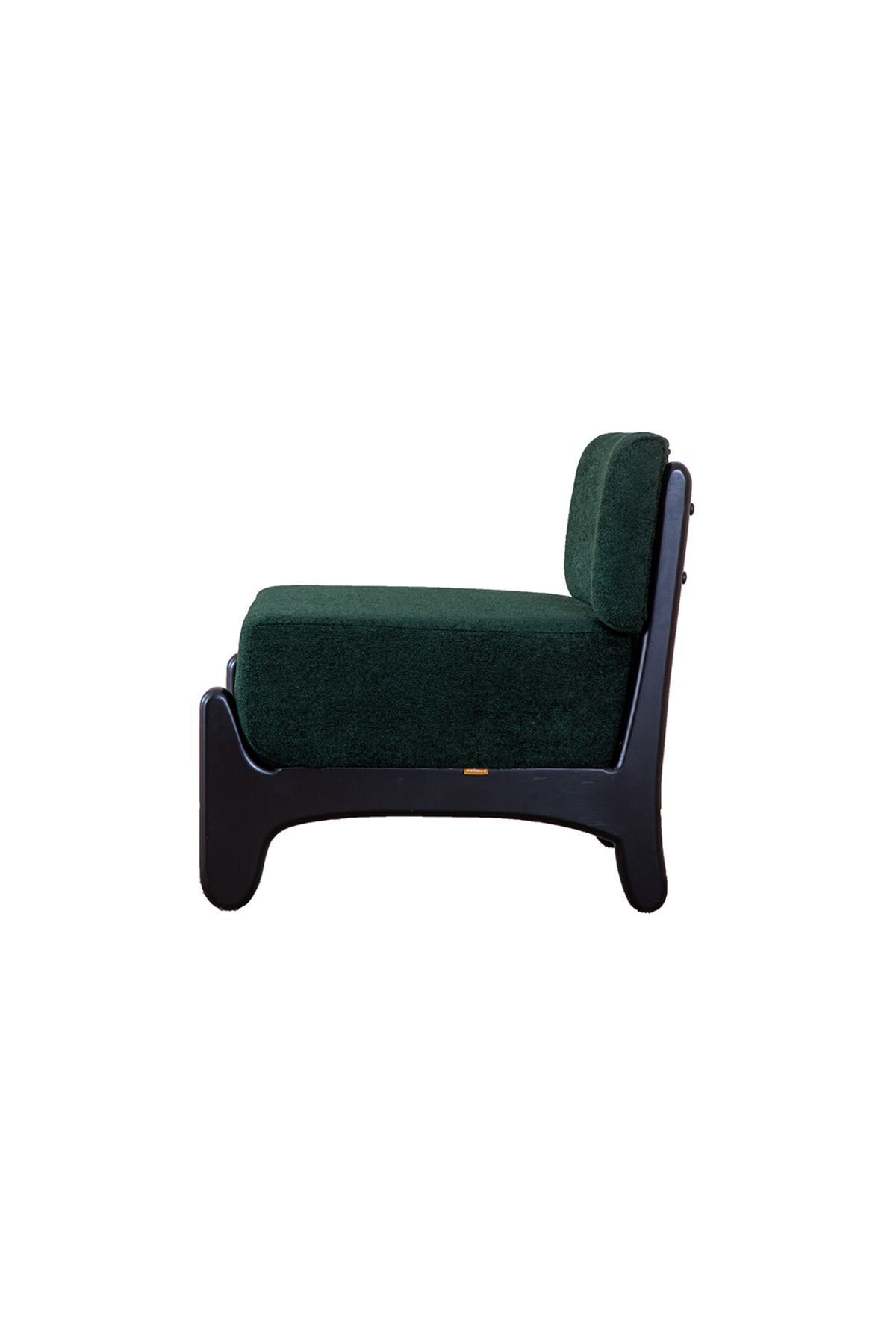Relax Mod ahşap ayak bukle Berjer yeşil