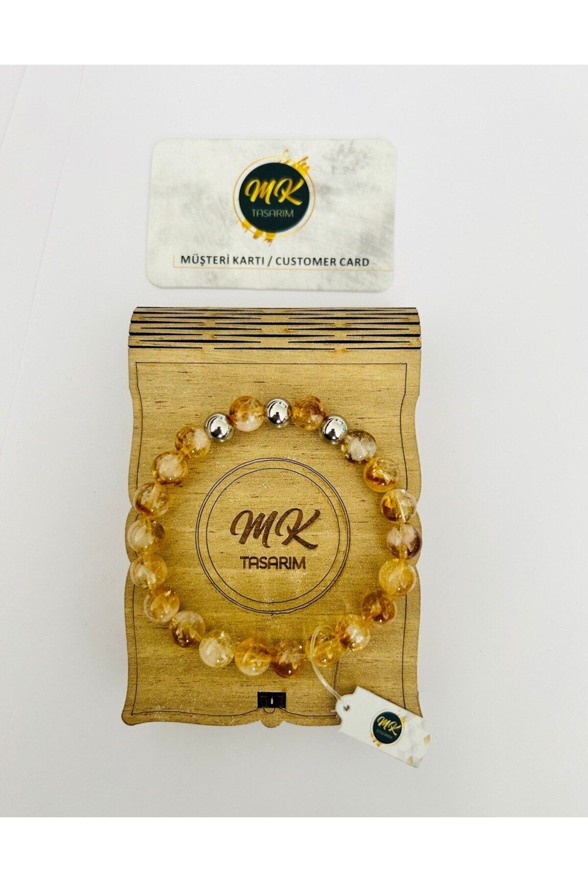 GENUINE CITRINE STONE BRACELET MK.013.017