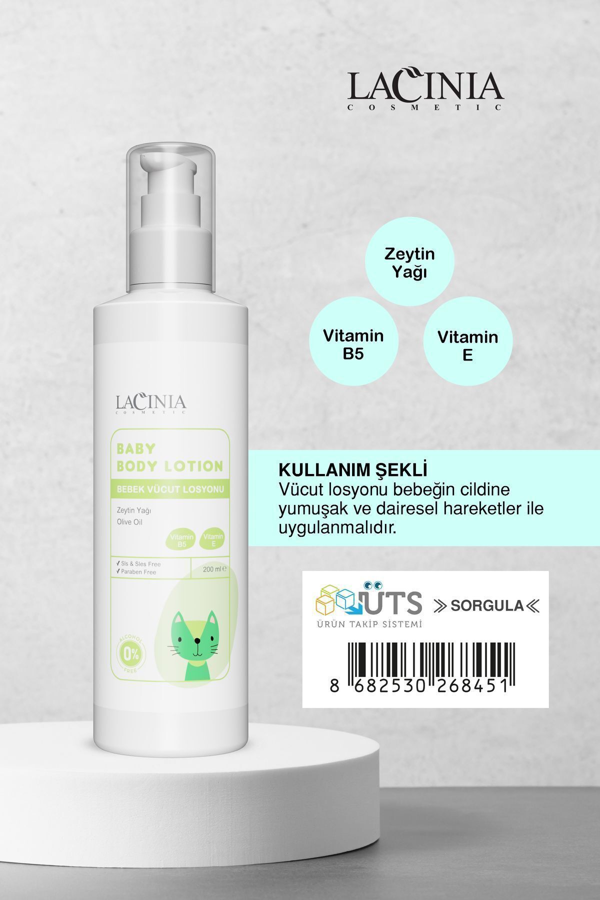 Lacinia Bebek Vücut Losyonu 200 ml fotoğrafı 3 (önizleme)
