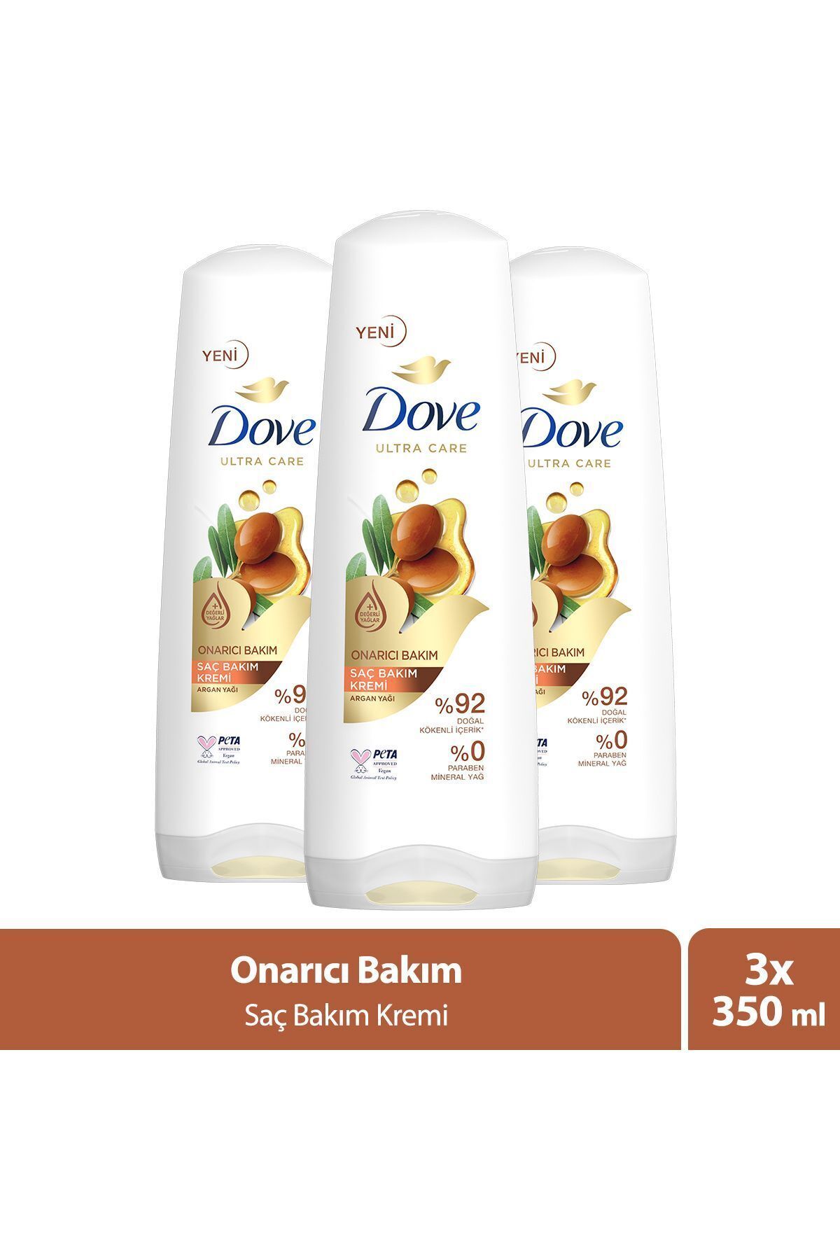 Ultra Care Saç Bakım Kremi Onarıcı Bakım Argan Yağı 350 ml X3 — SET.UNİ.4137 — تصویر 1 از 7