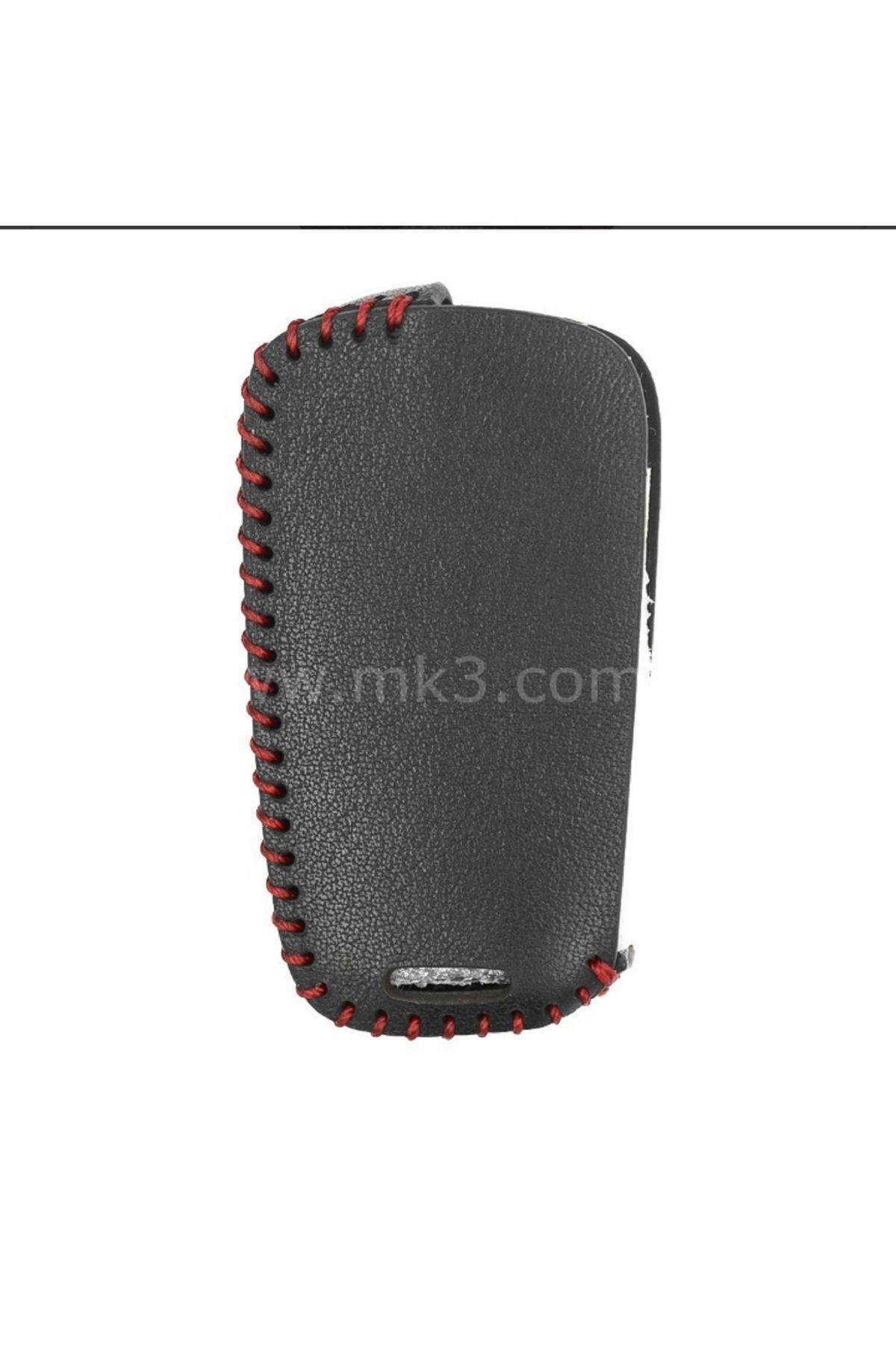 GMA KEYS-Luxury Opel Astra H Corsa D 2 Button Switchblade Leather Key Protection Case and Mesh Key 2