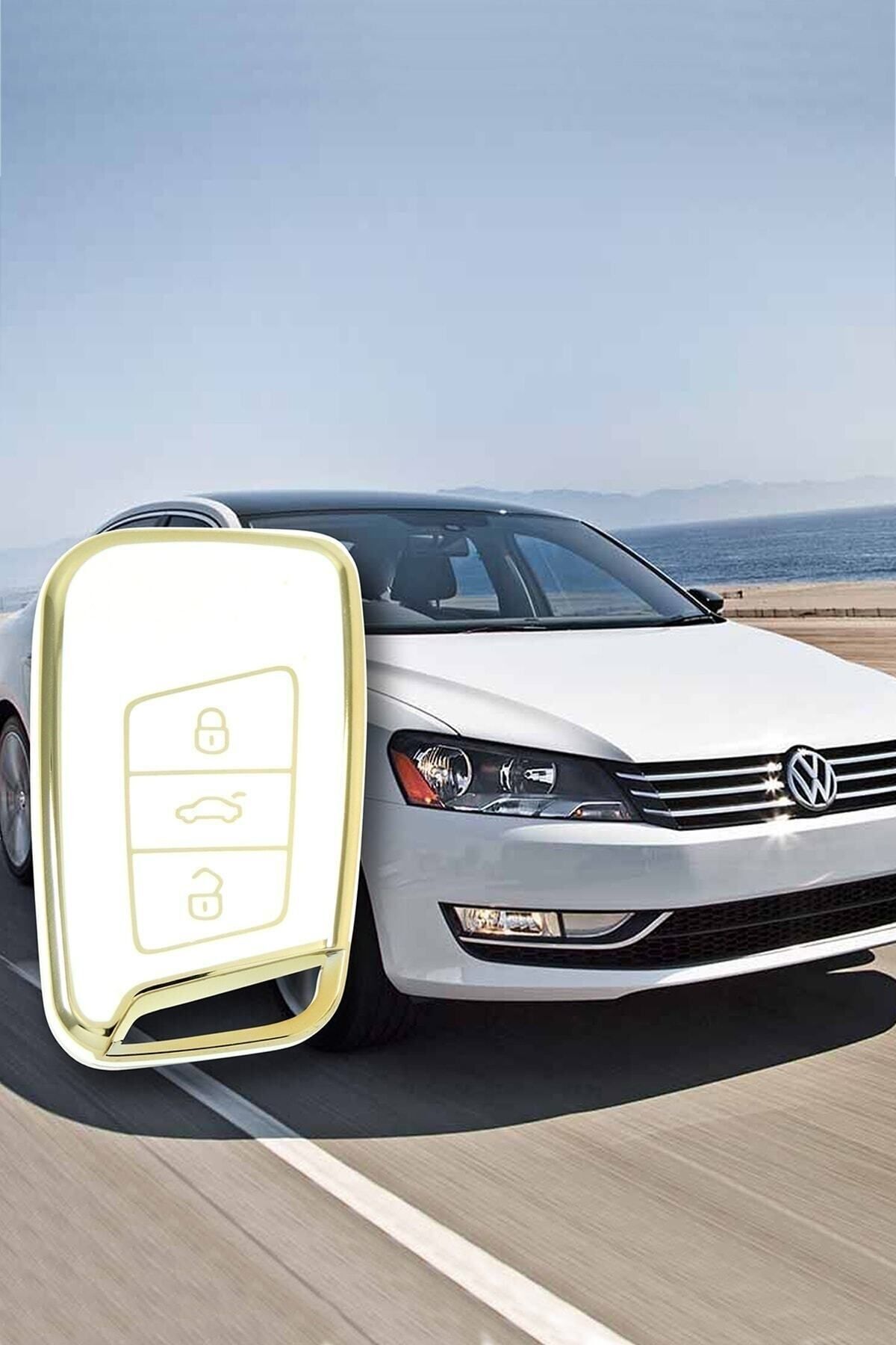 GMA KEYS-Luxury Volkswagen Passat B8 Smart Nano White Auto Key Control Container Case 1st Quality 4